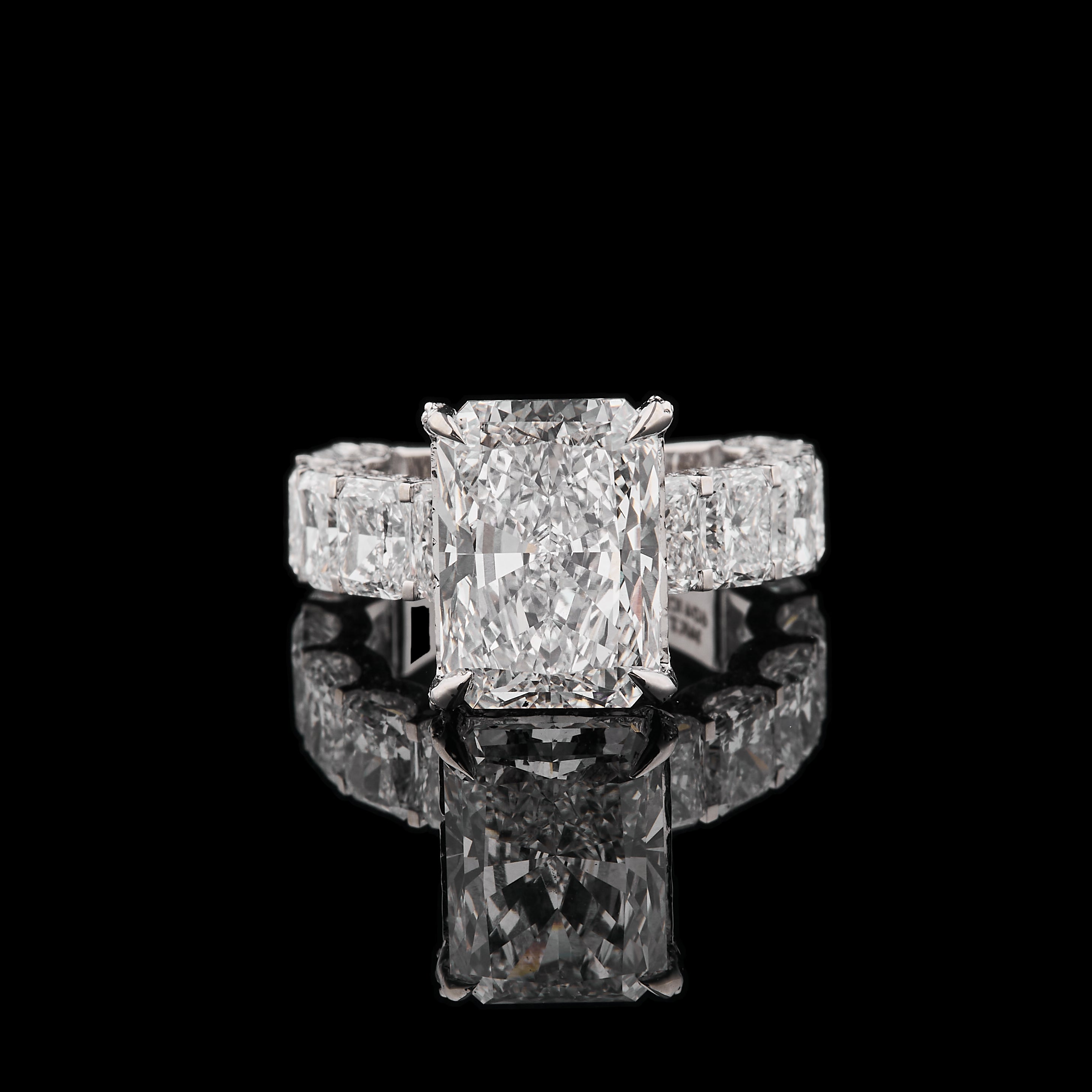 6.50ct Radiant cut 14K Gold ring