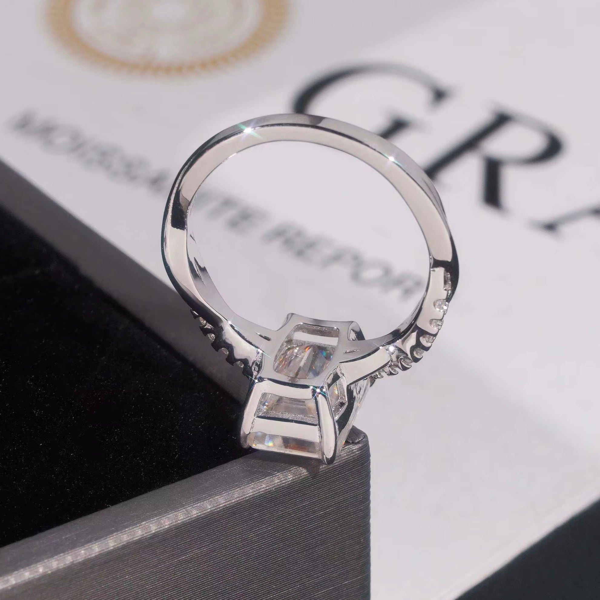 4ct emerald cut vvs s925 ring