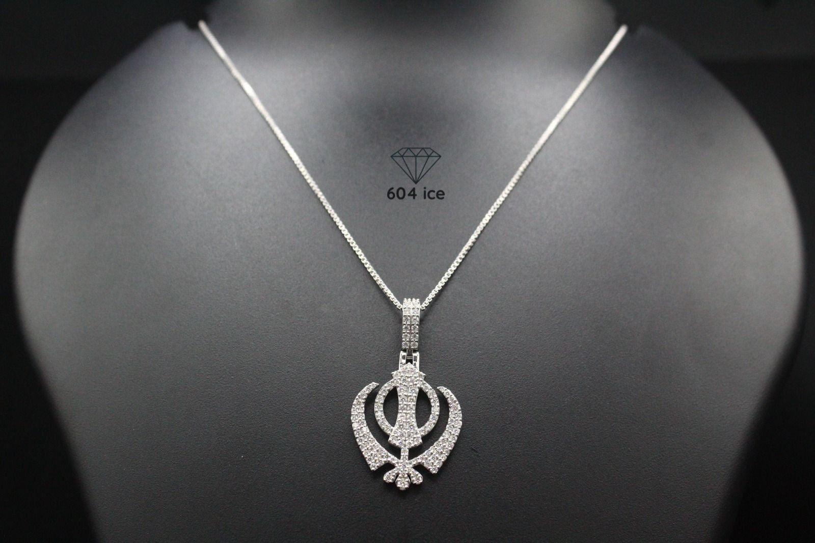 VVS Moissanite S925 Sikh Khanda