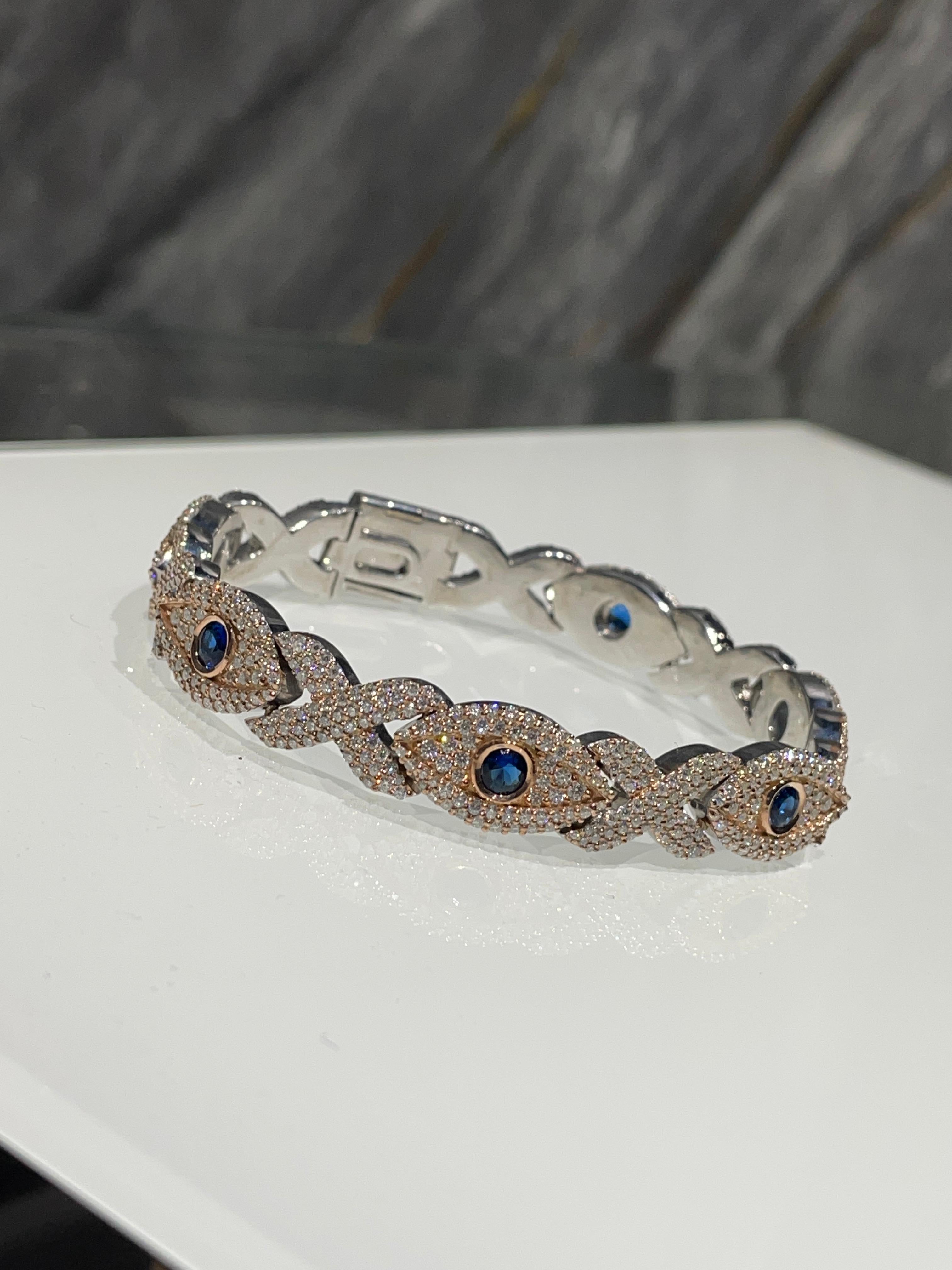 VVS DIAMONDS EVIL EYE BRACELET