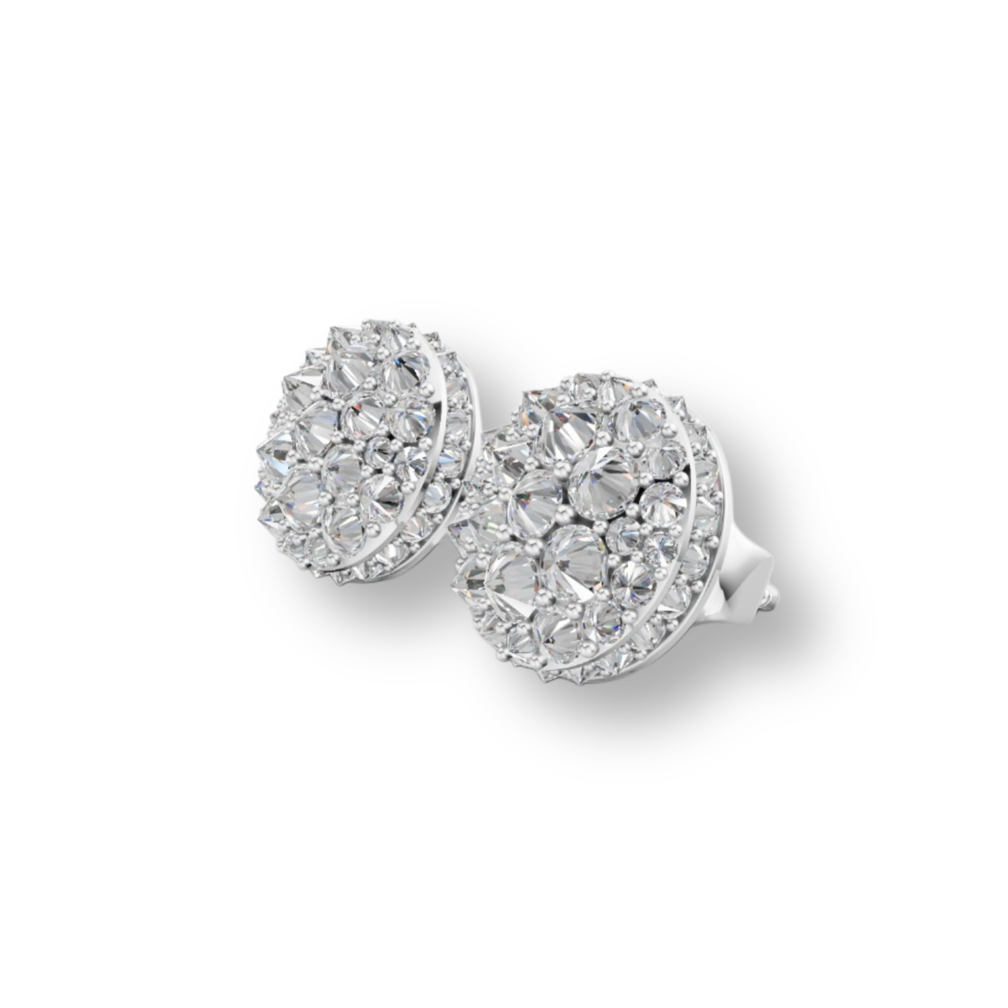 14K Gold VVS Reverse set earrings
