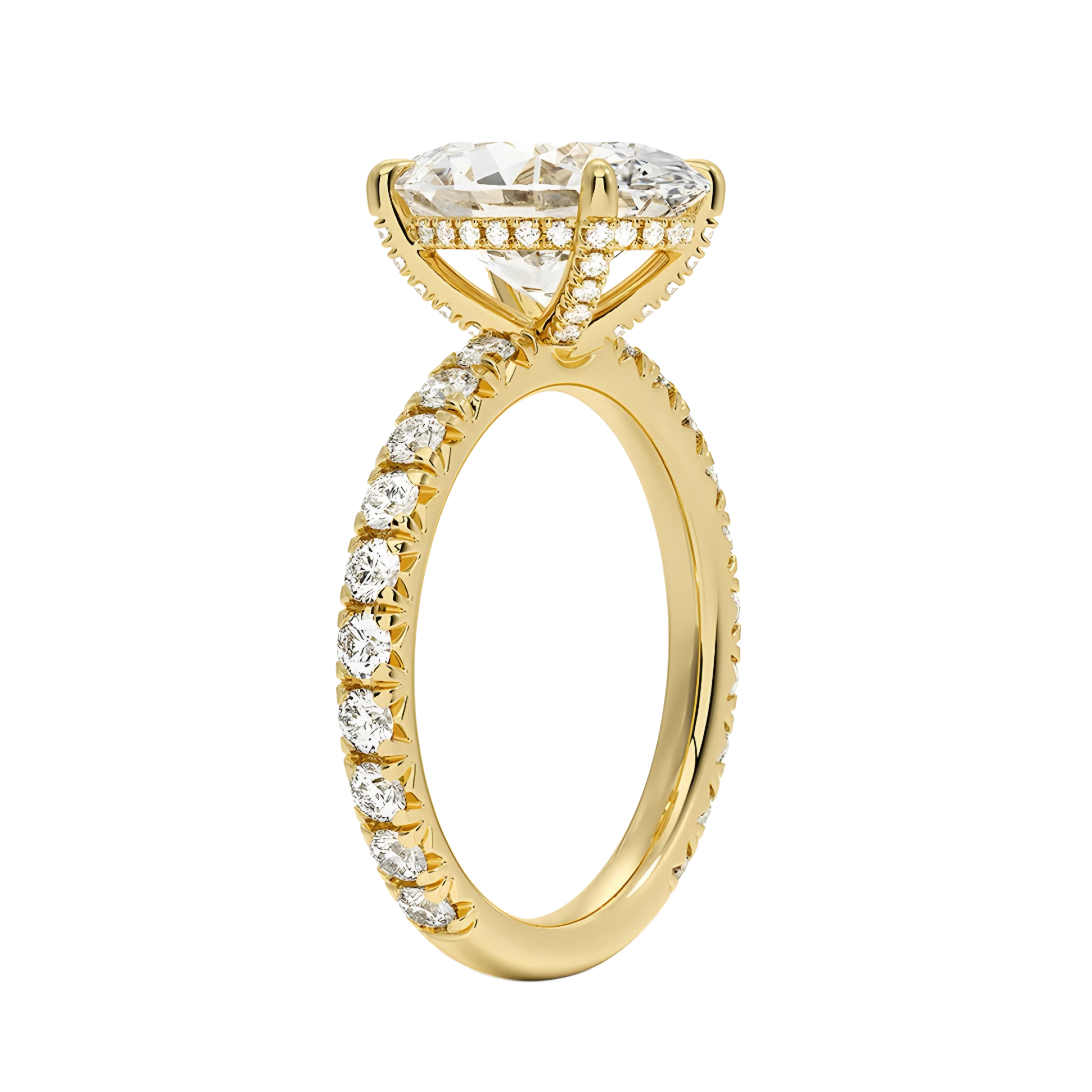 3ct Oval cut 18K gold Ring