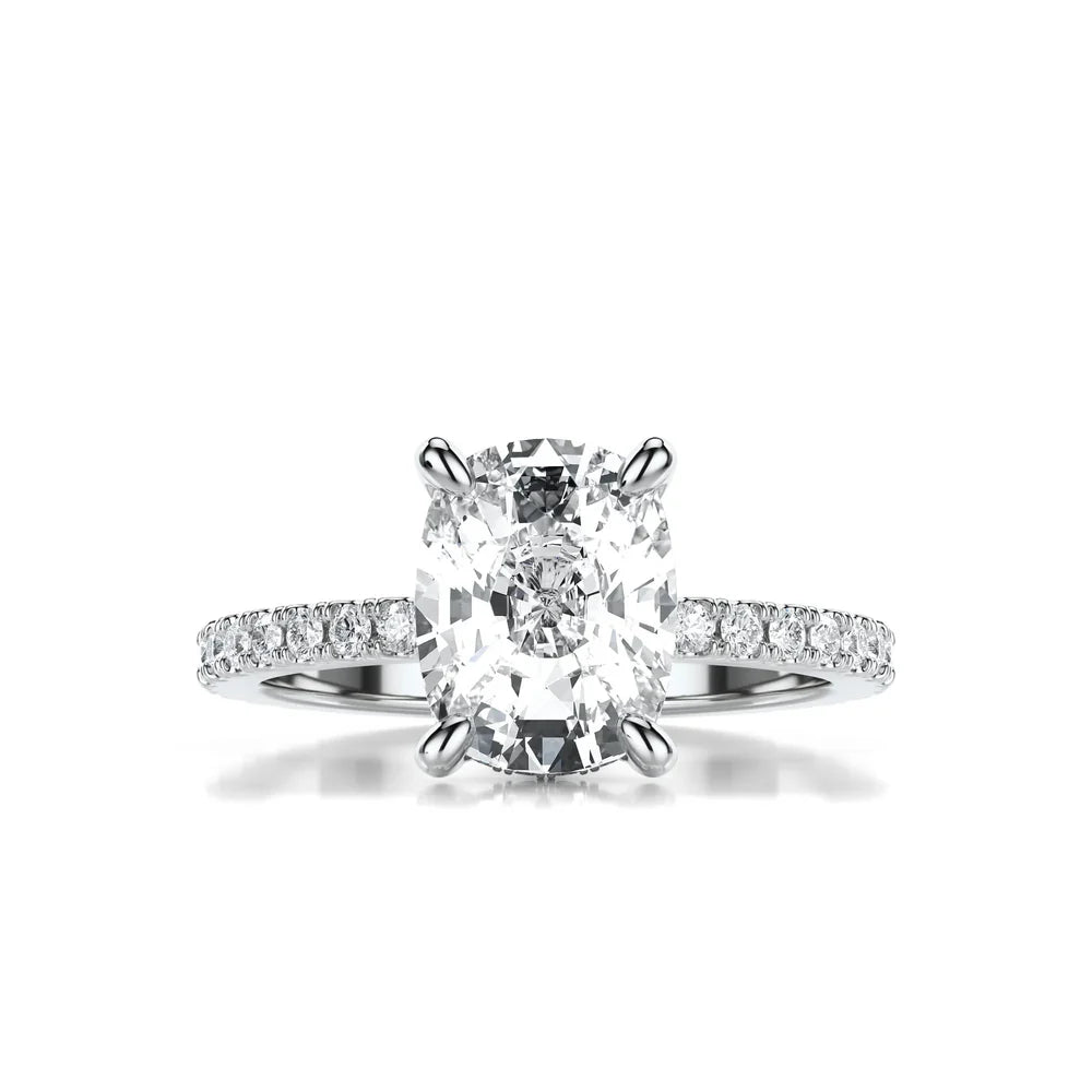 3ct cushion cut 18K gold Ring