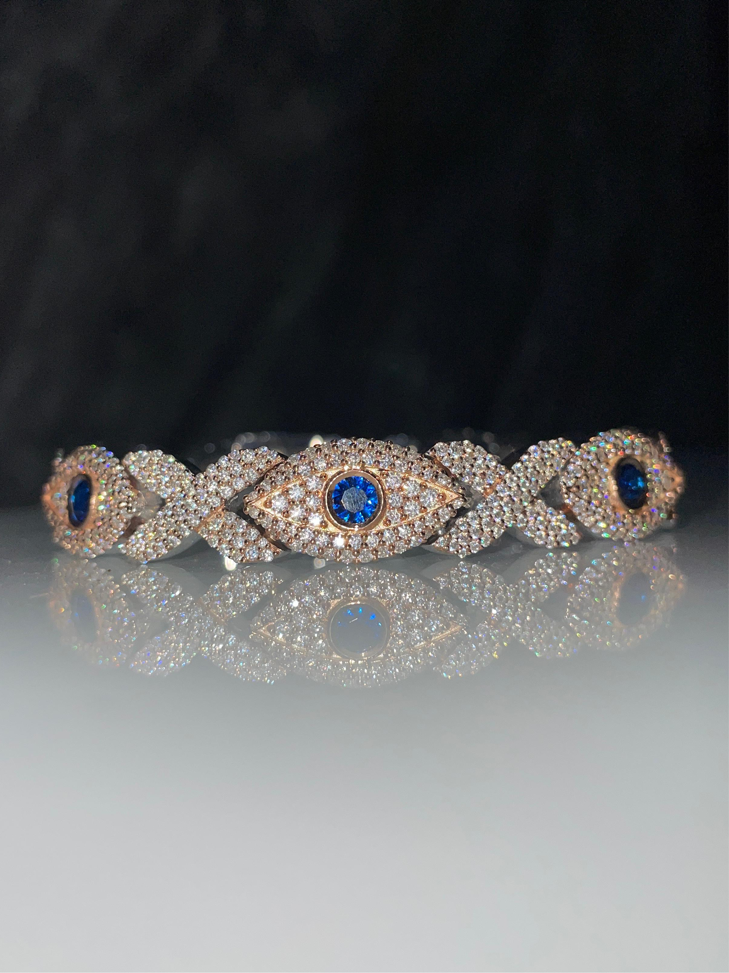 VVS DIAMONDS EVIL EYE BRACELET