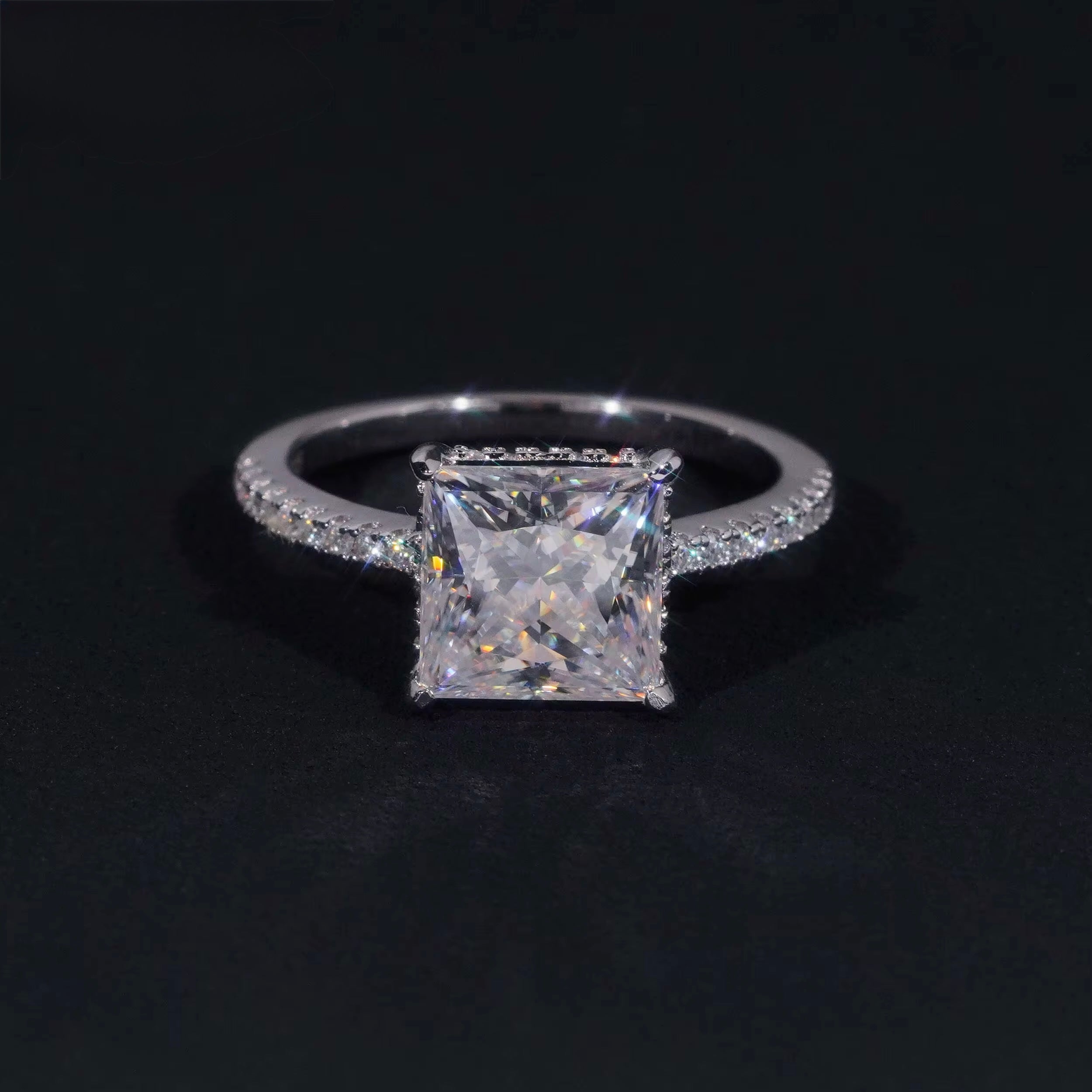 Princess cut VVS S925 ring