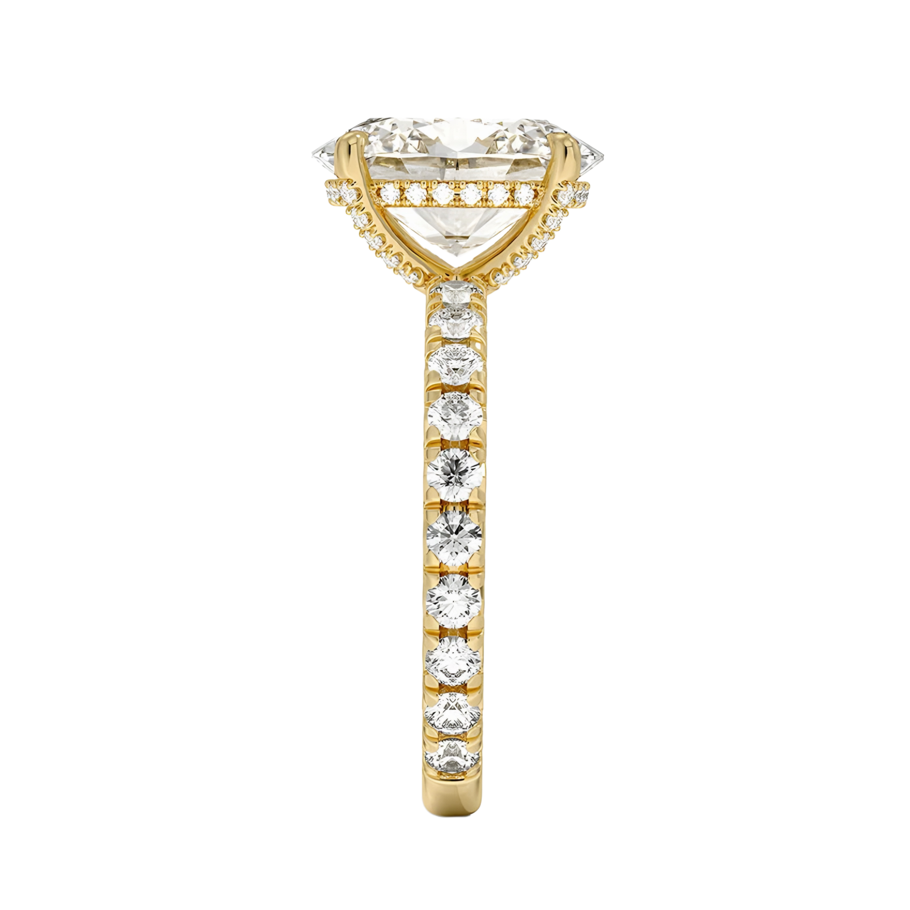 3ct Oval cut 18K gold Ring