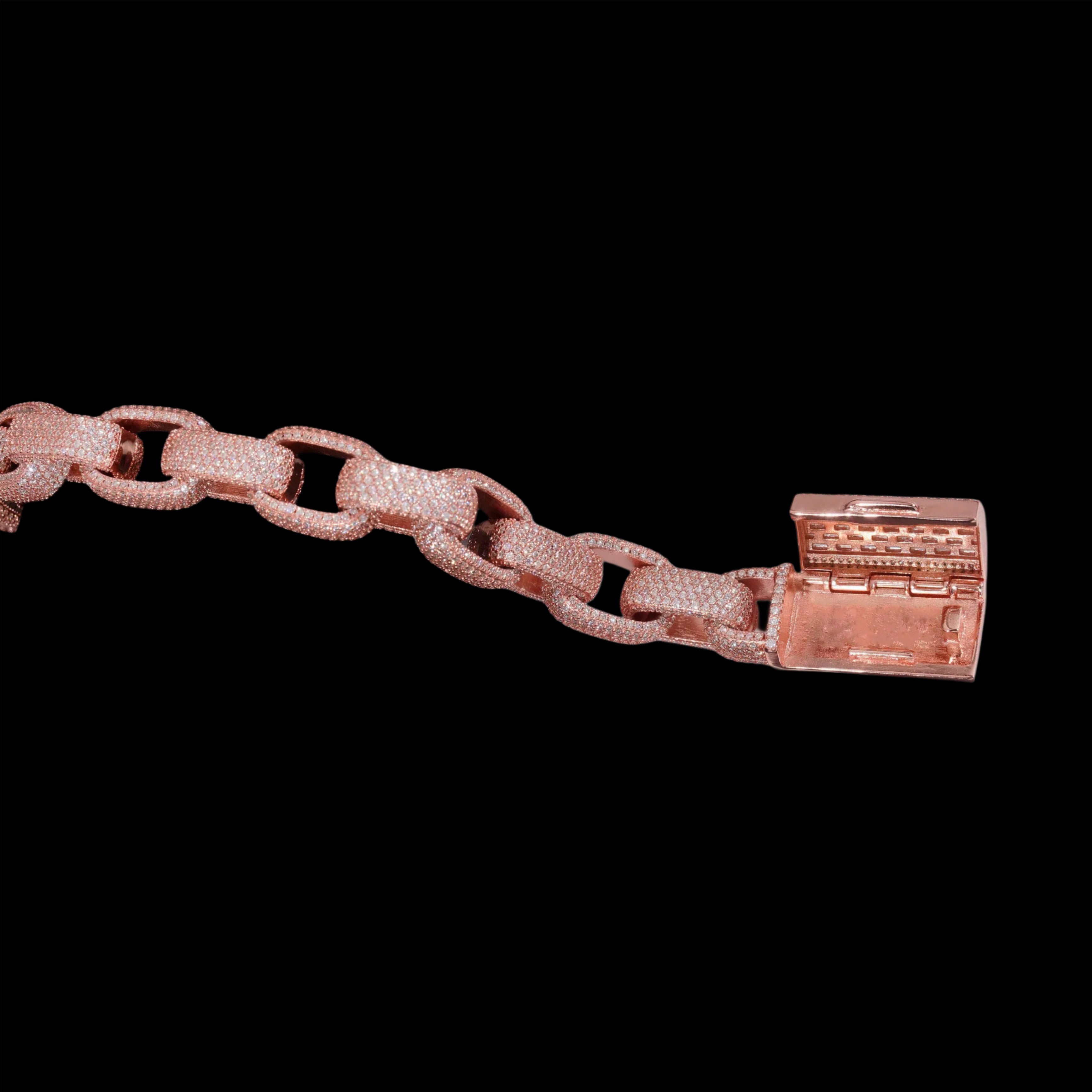 10K Rose Gold 13mm VVS Lab Diamonds bracelet