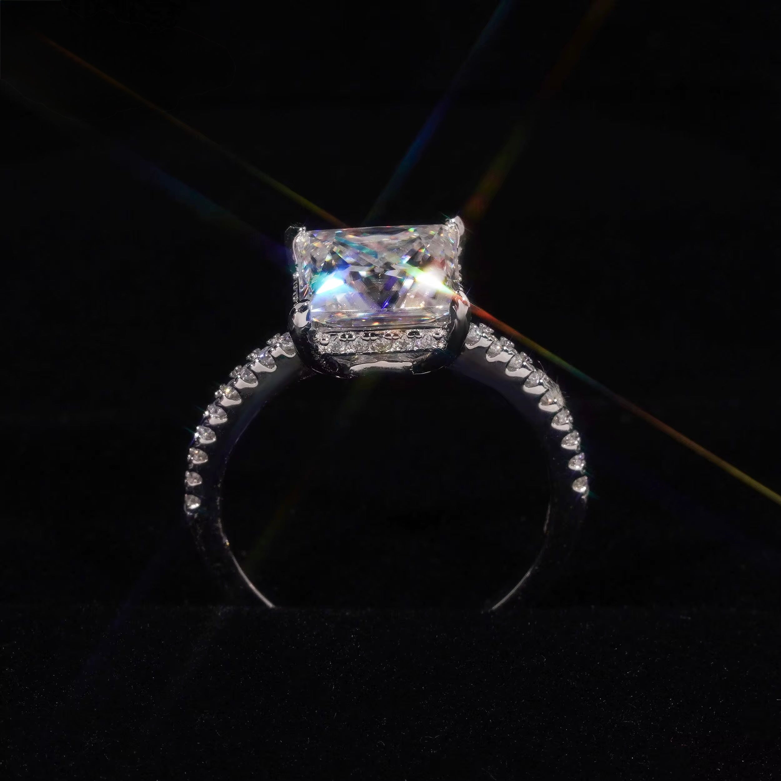 Princess cut VVS S925 ring