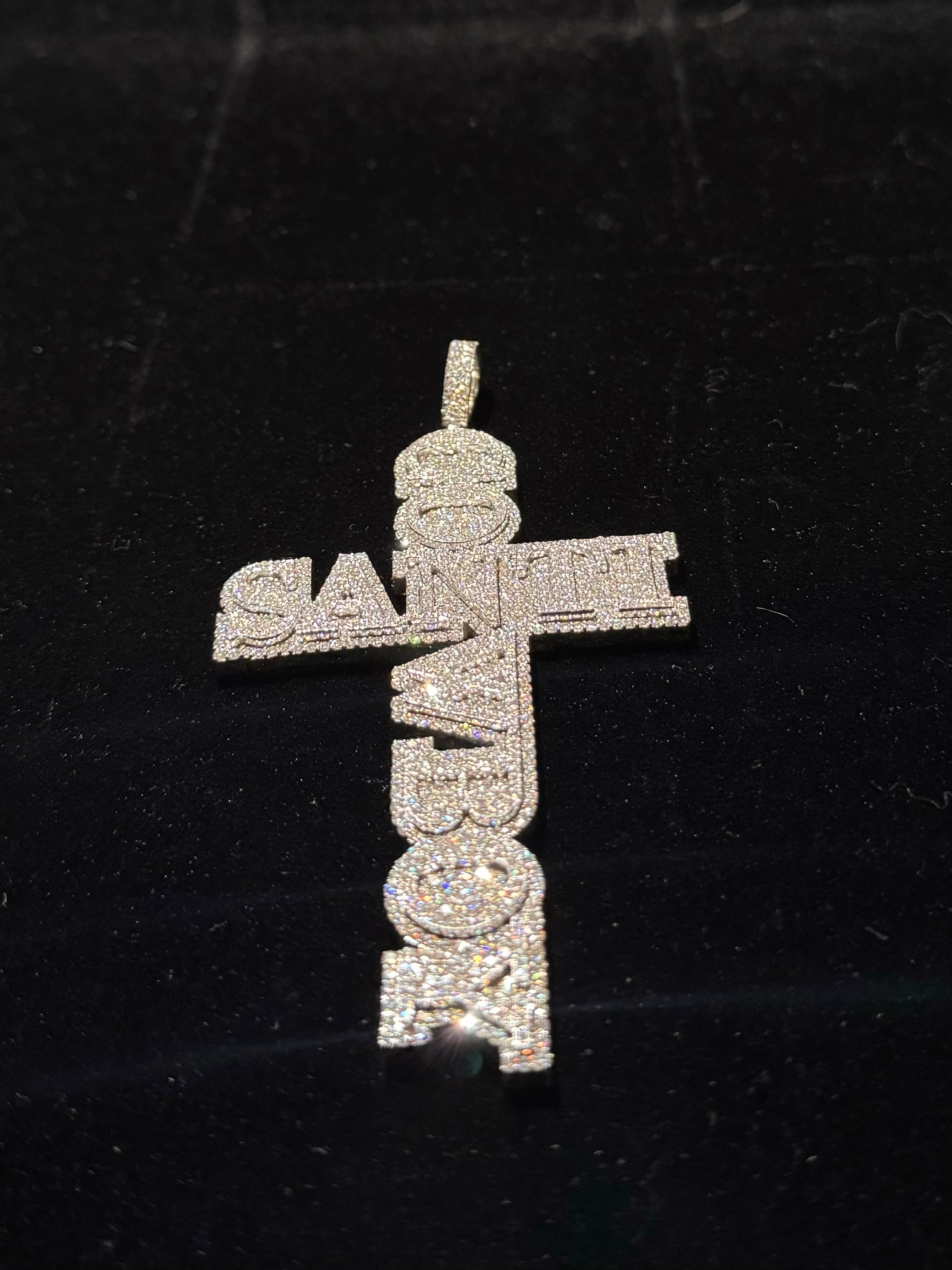 S925 VVS1 CVD Cross Name PENDANT