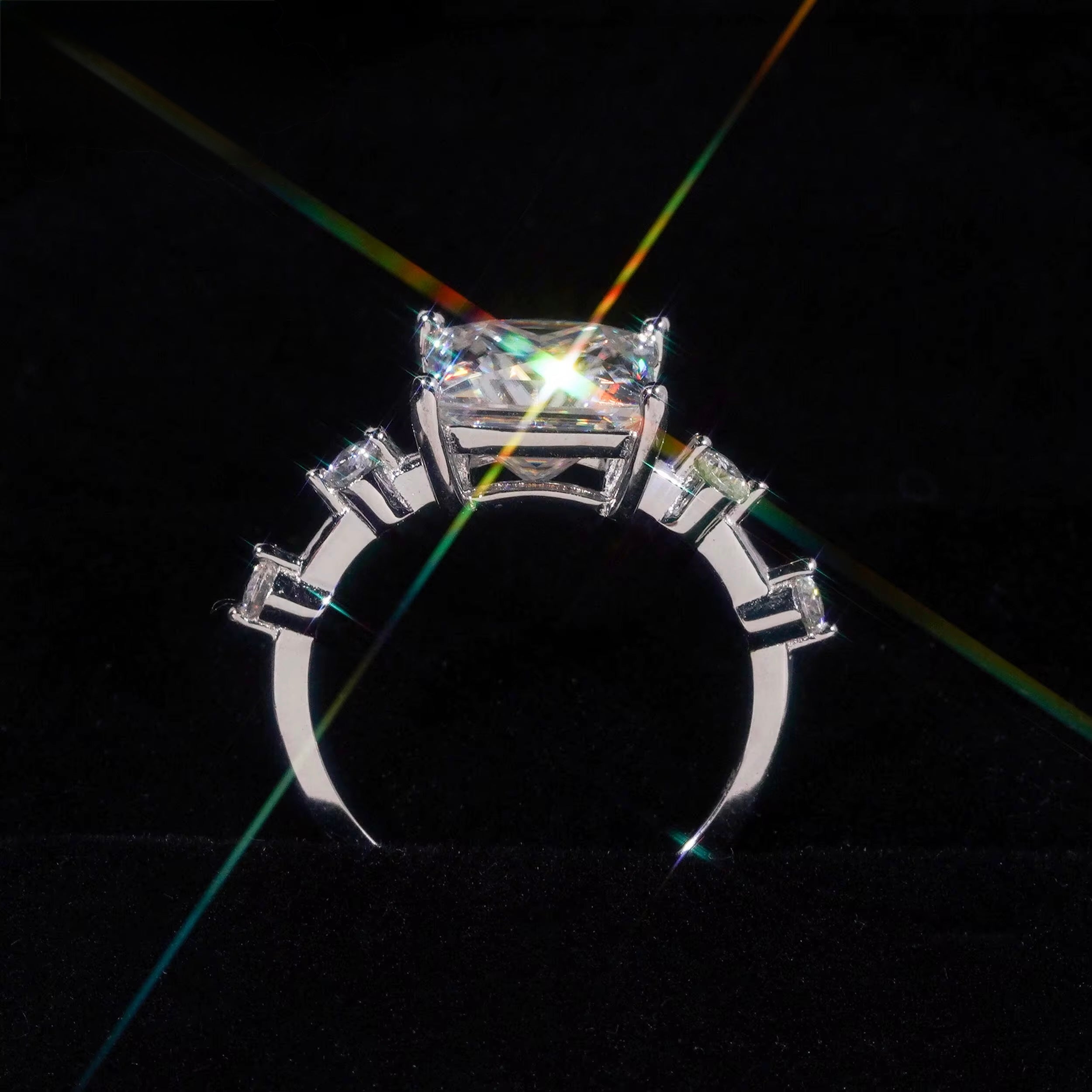 4ct Princess cut VVS S925 ring