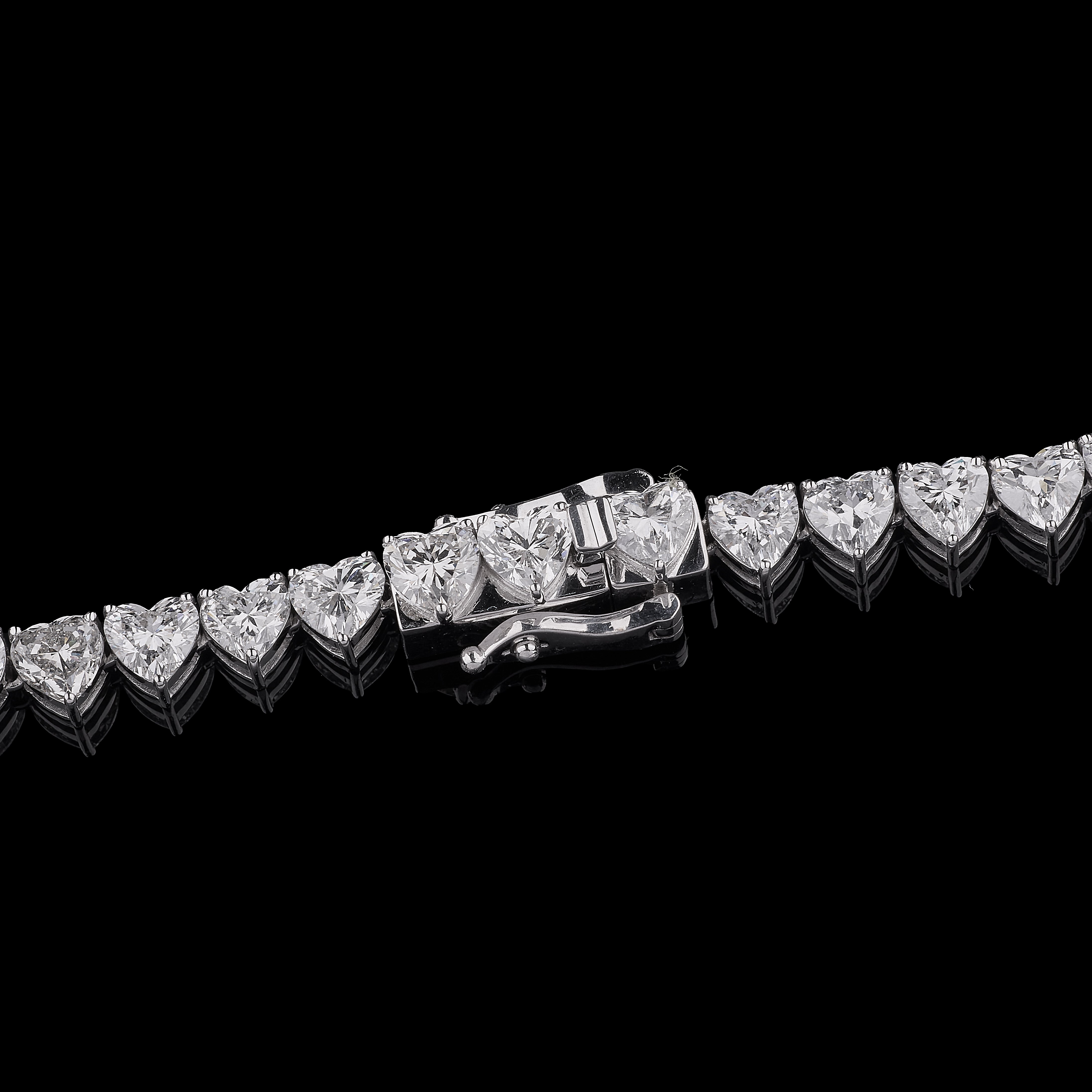 5mm Heart Tennis Necklace