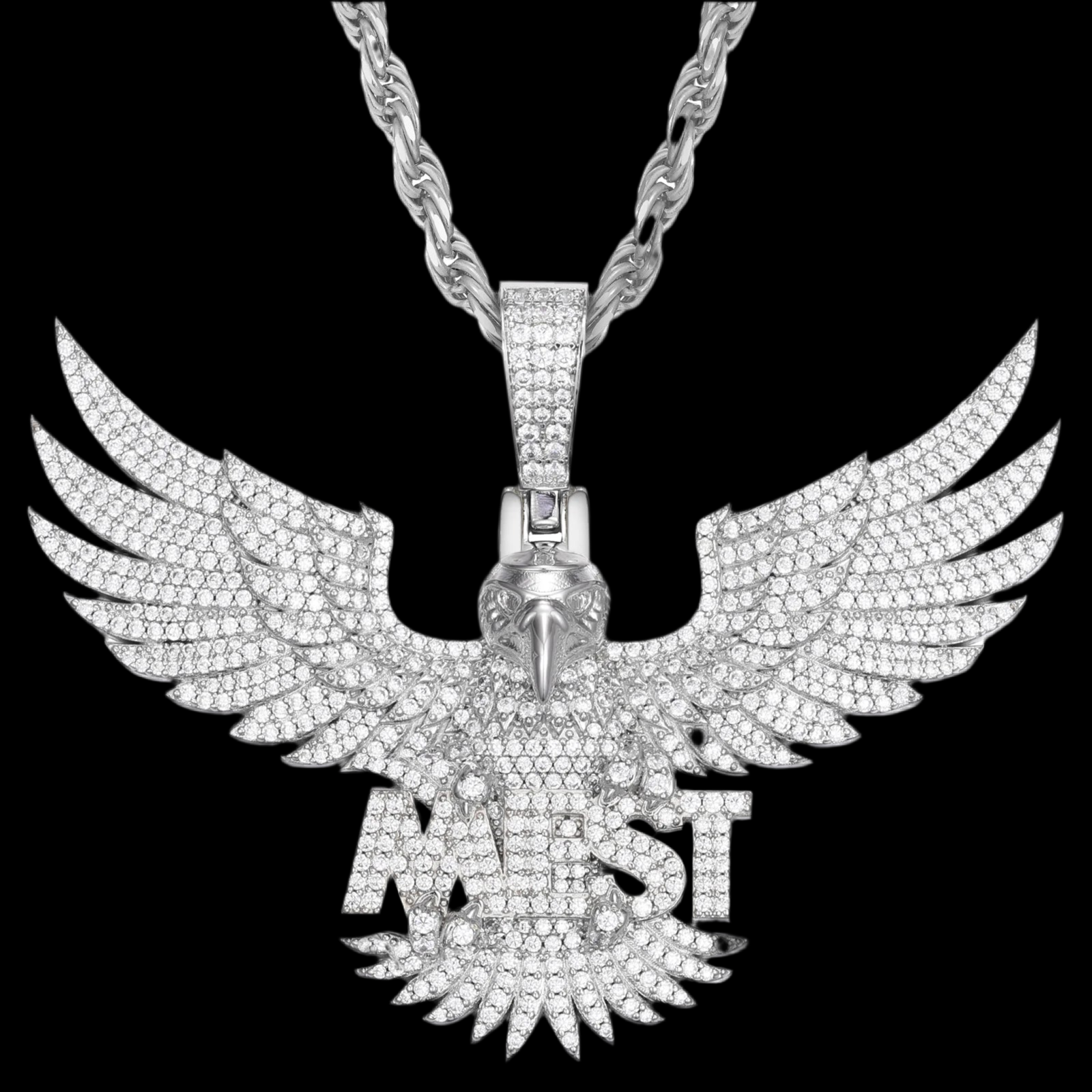 S925 VVS1 Eagle Custom Letter Pendant