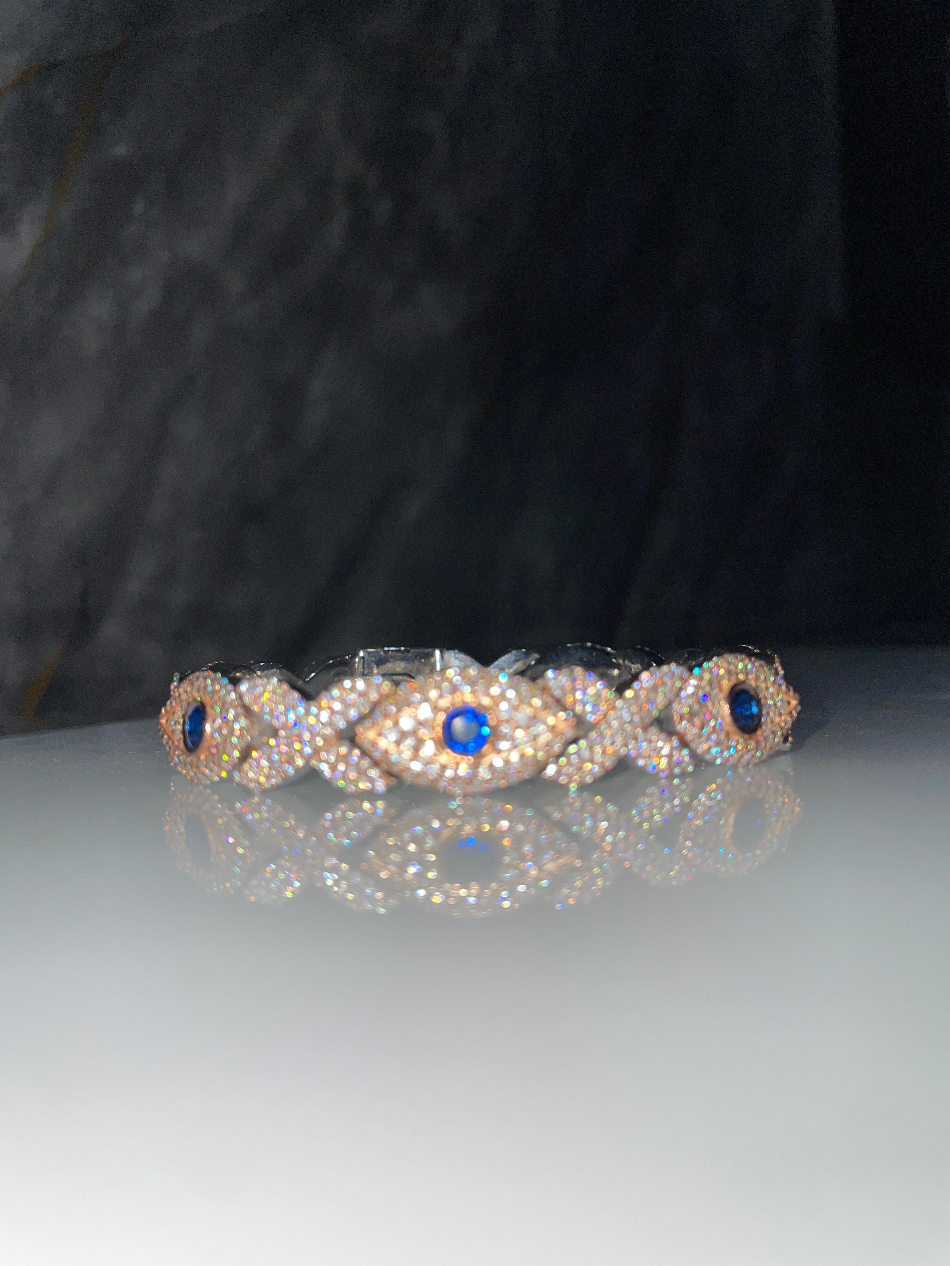 VVS DIAMONDS EVIL EYE BRACELET