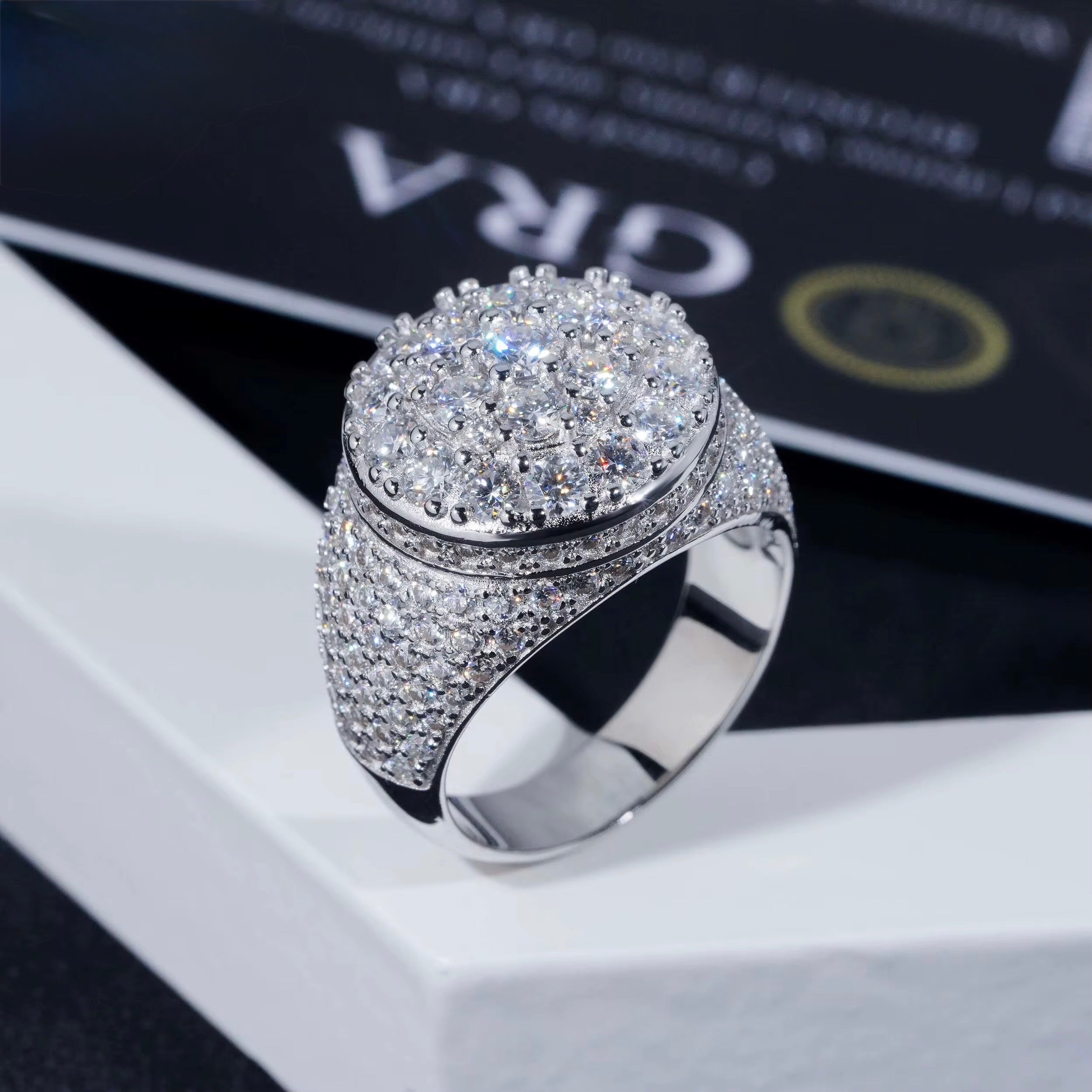 18K White Gold-Plated VVS S925 Ring