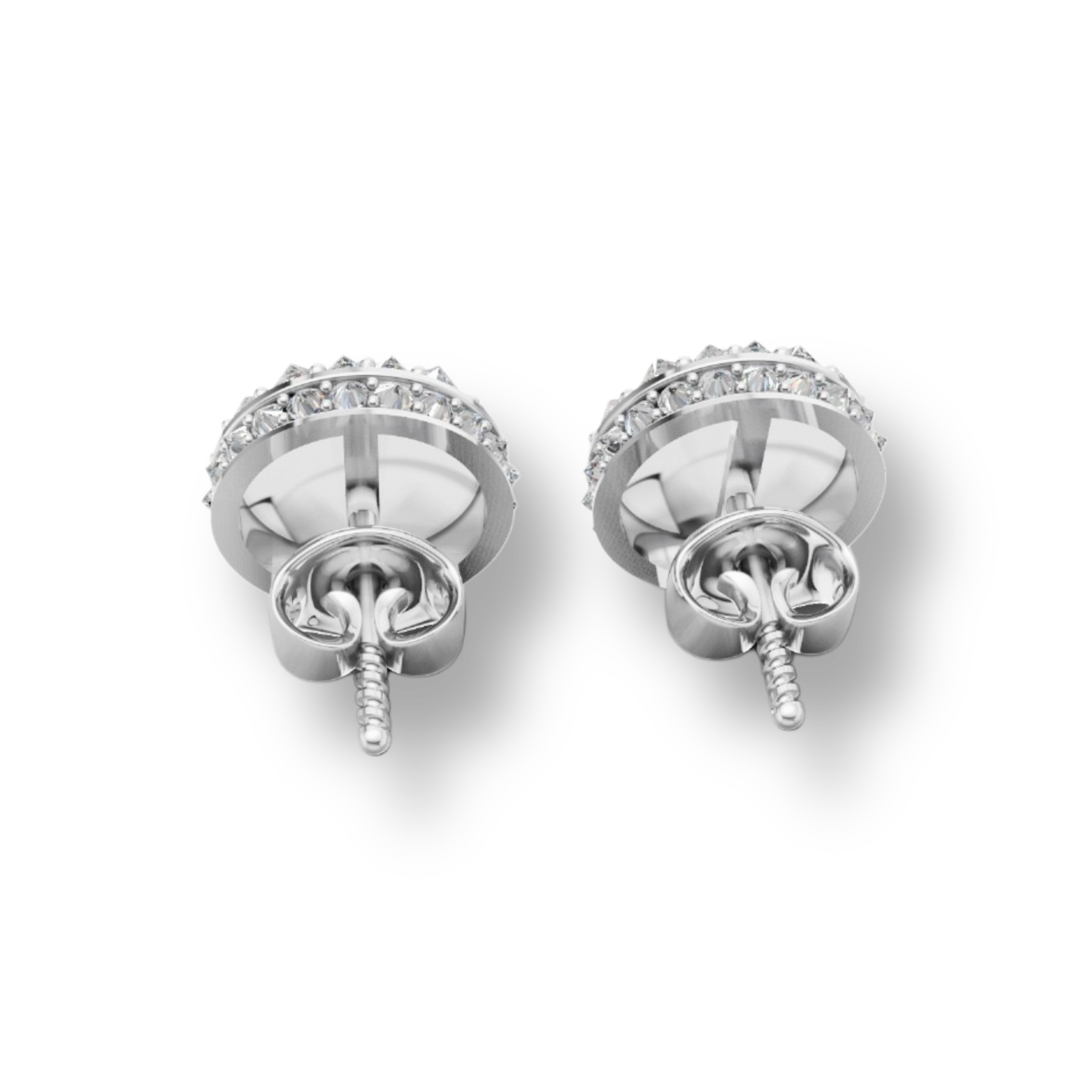 14K Gold VVS Reverse set earrings