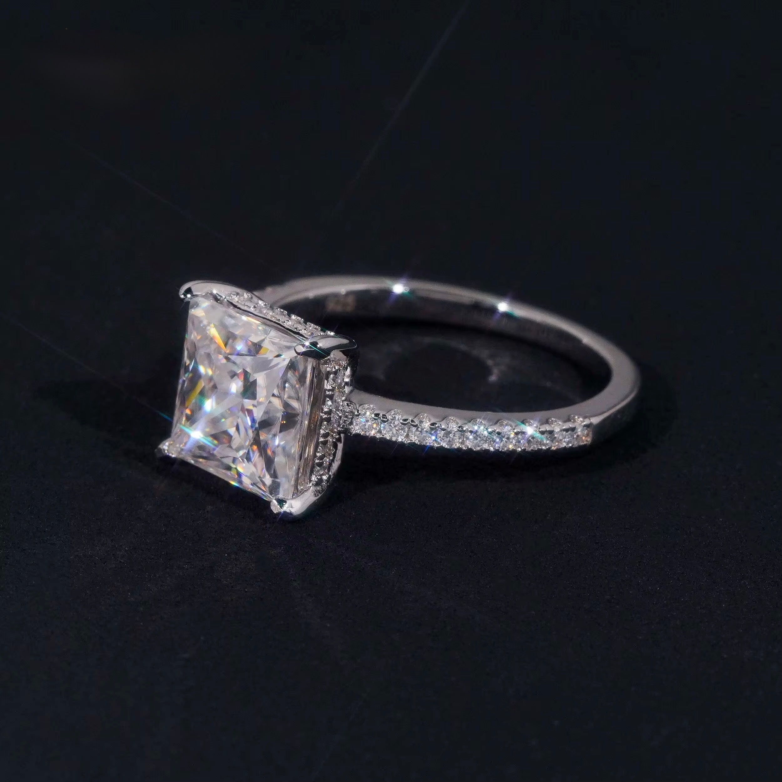 Princess cut VVS S925 ring