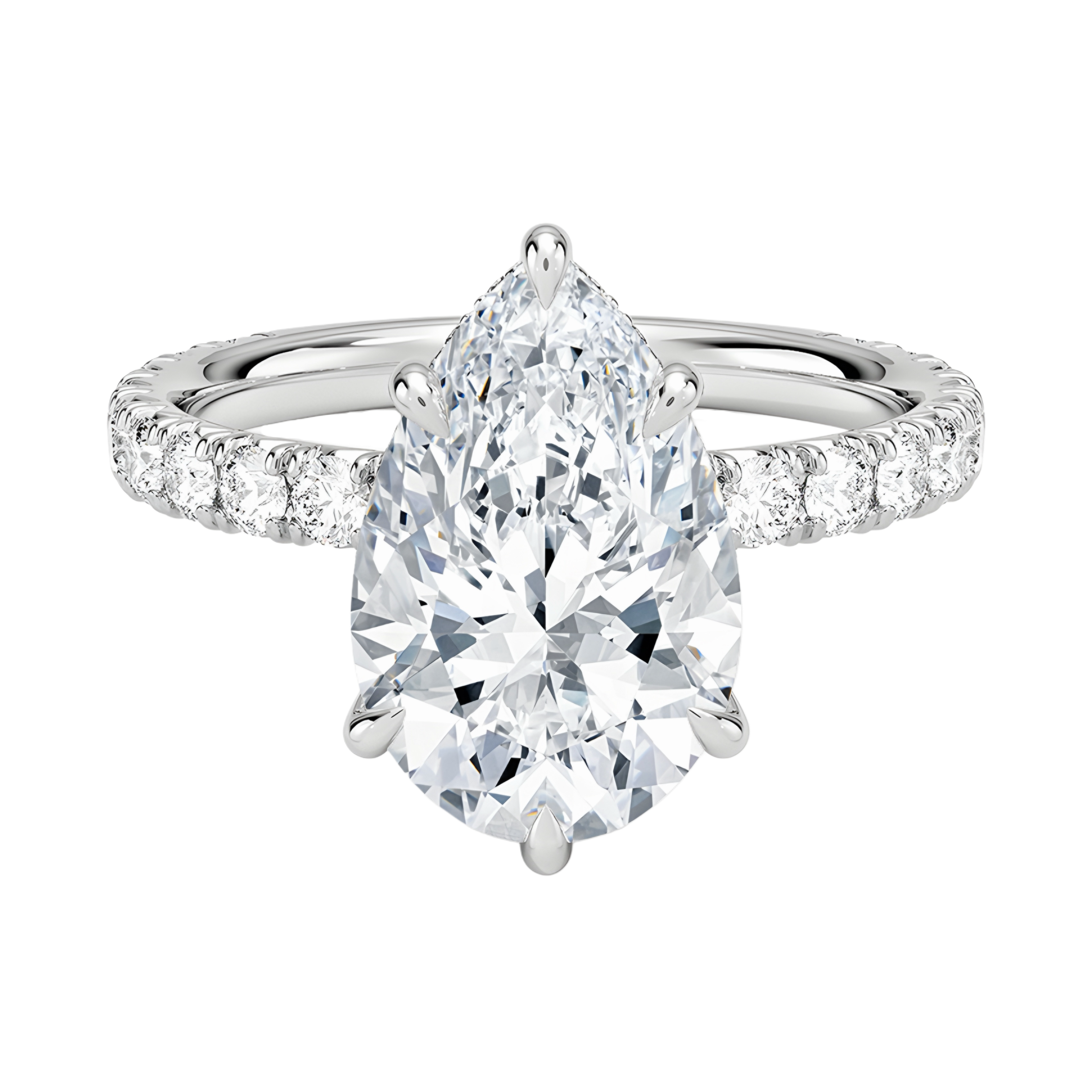 3ct pear cut 18K gold Ring