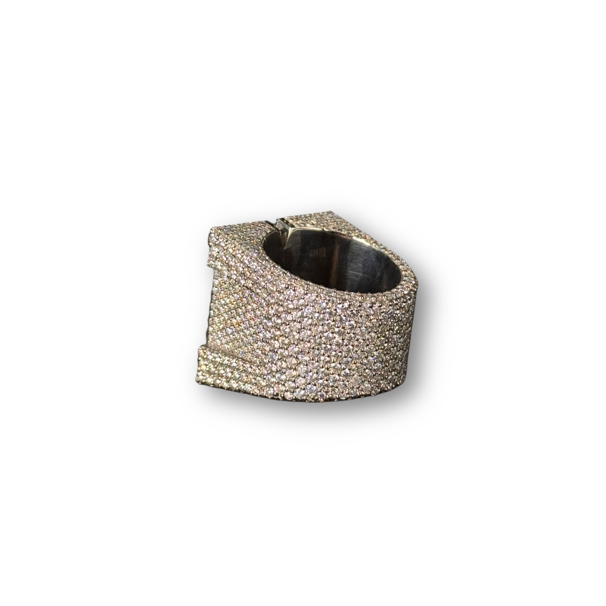 10.54CT 10K Gold Letter A VVS Ring