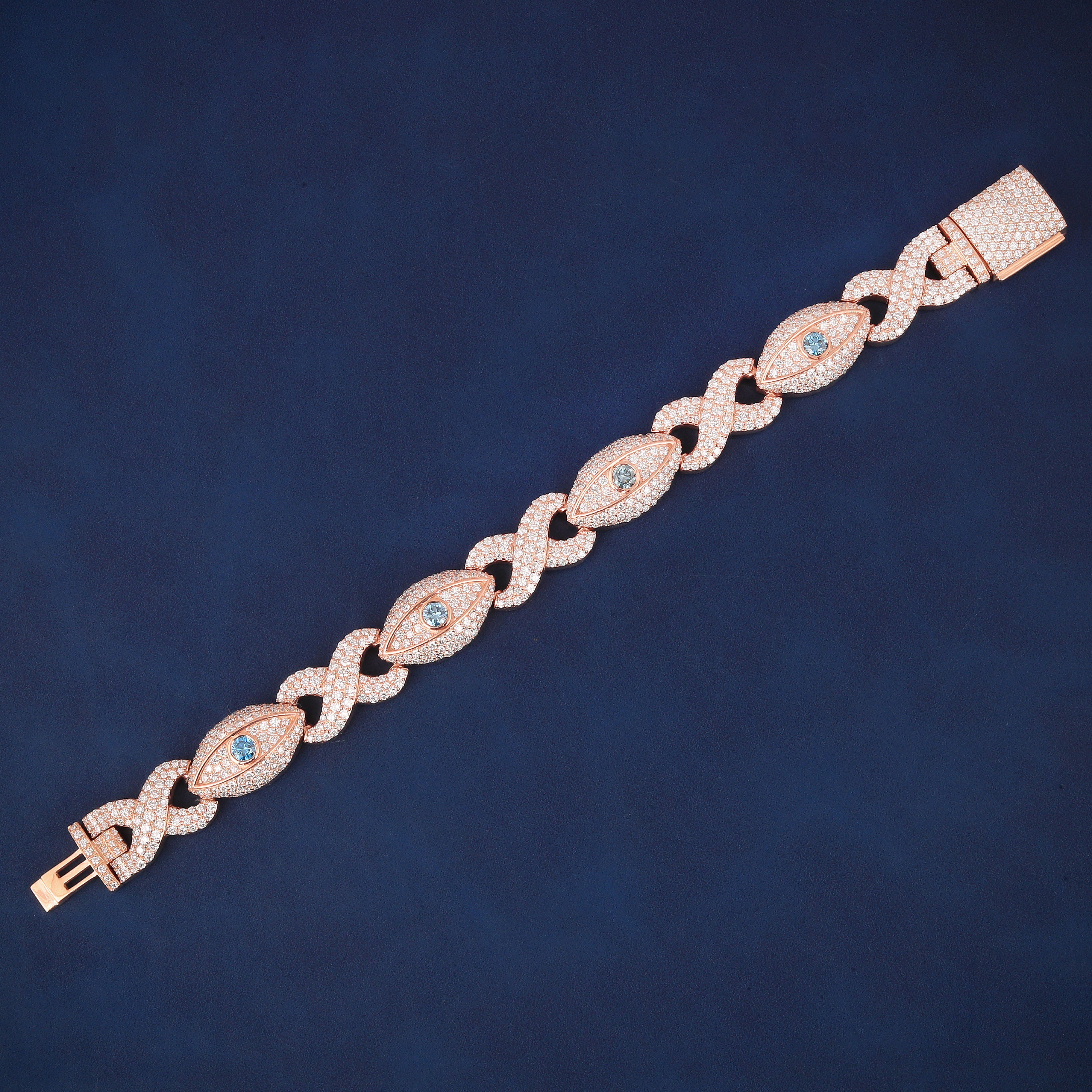 9.75 CT VVS DIAMONDS EVIL EYE BRACELET