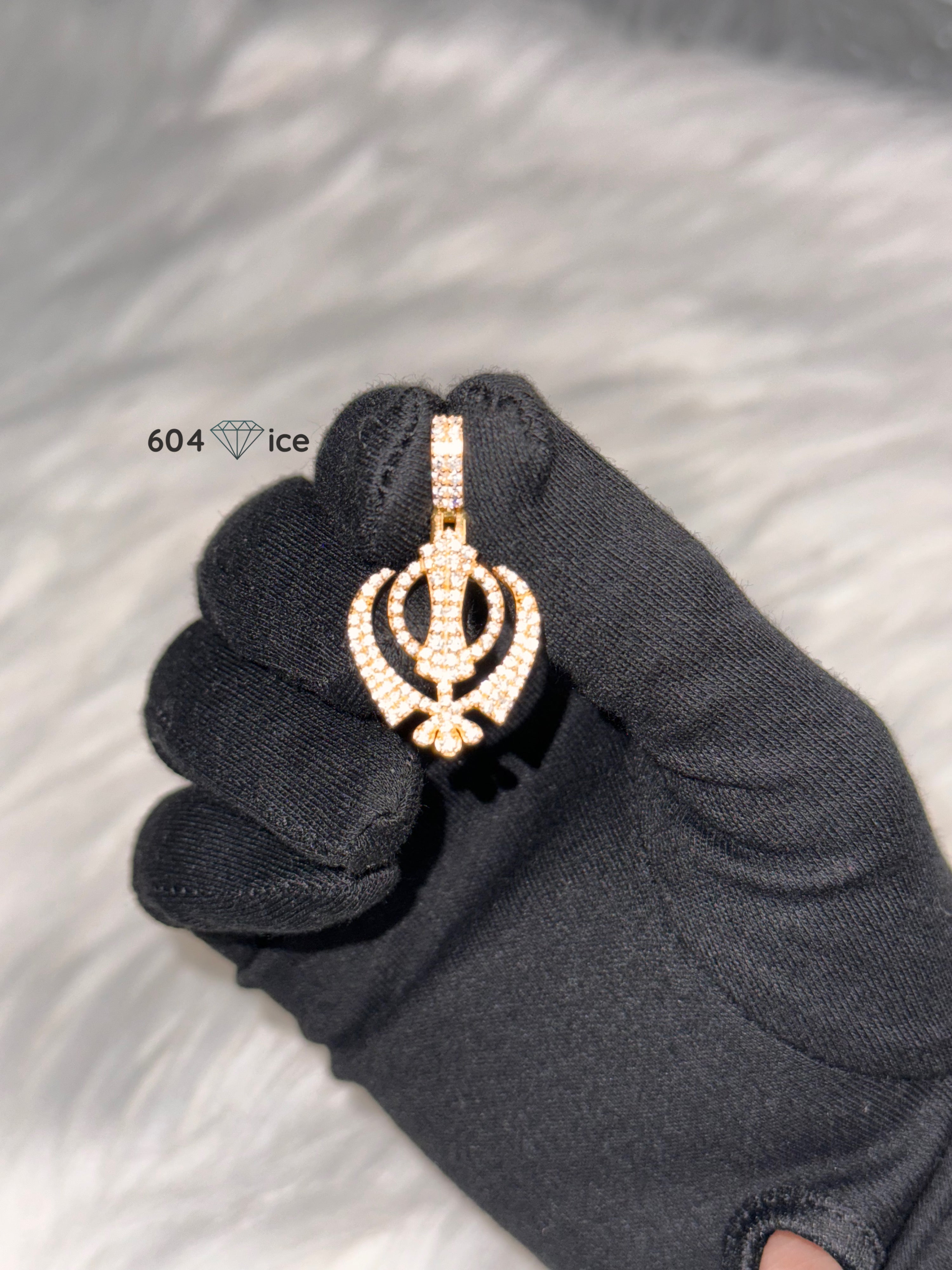 VVS Moissanite S925 Sikh Khanda