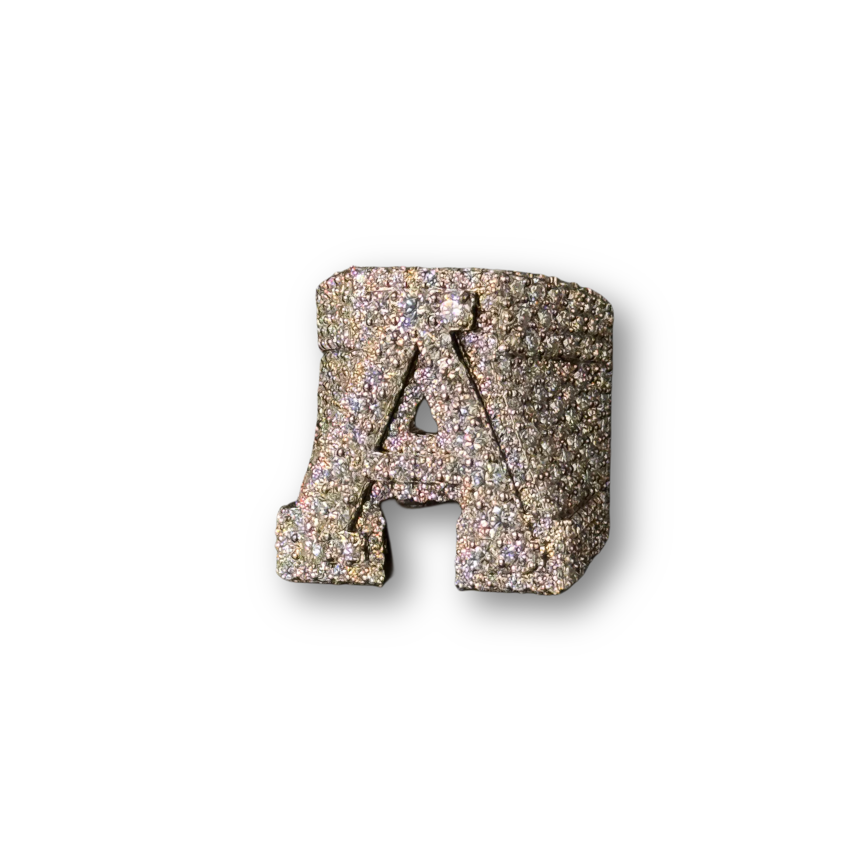 10.54CT 10K Gold Letter A VVS Ring