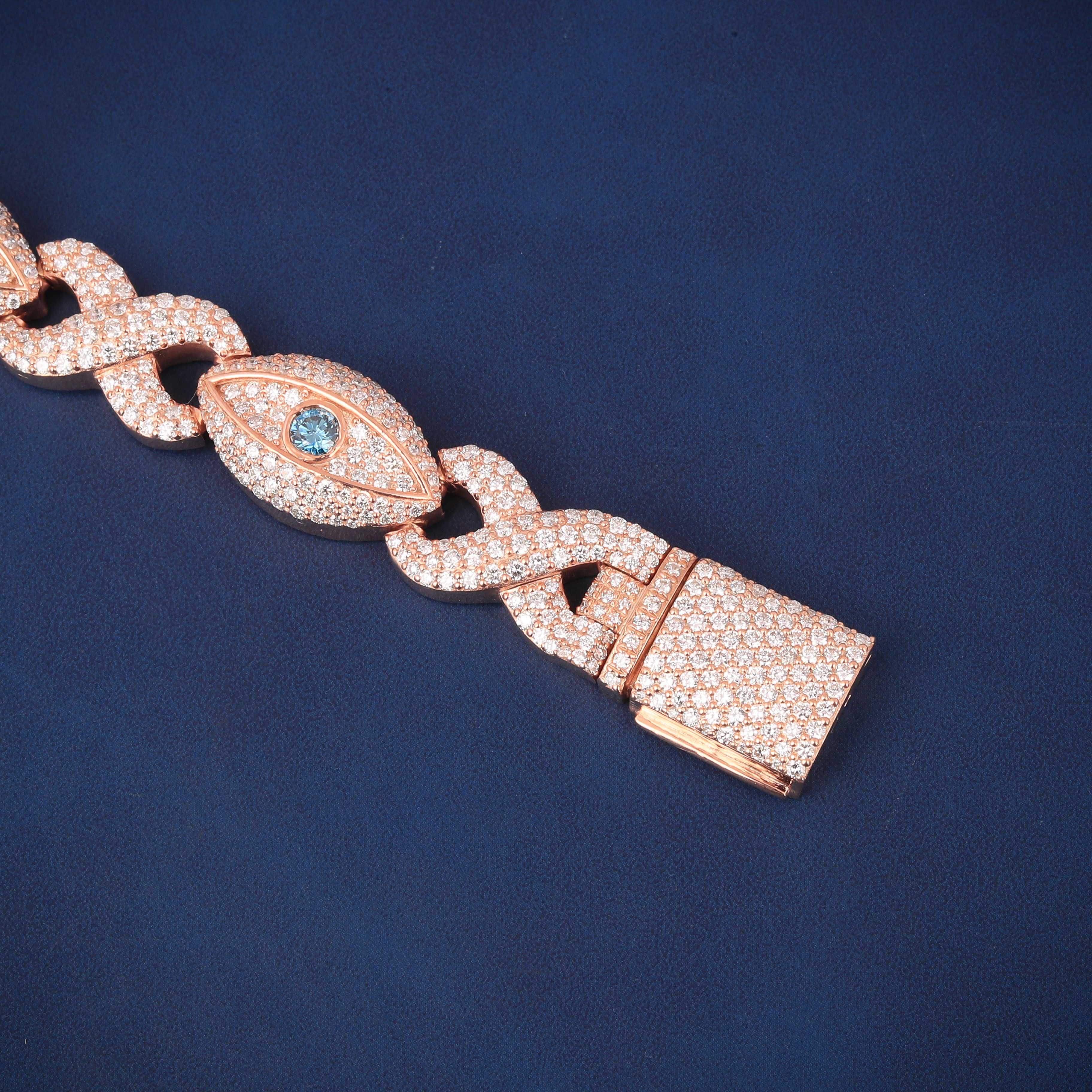 9.75 CT VVS DIAMONDS EVIL EYE BRACELET