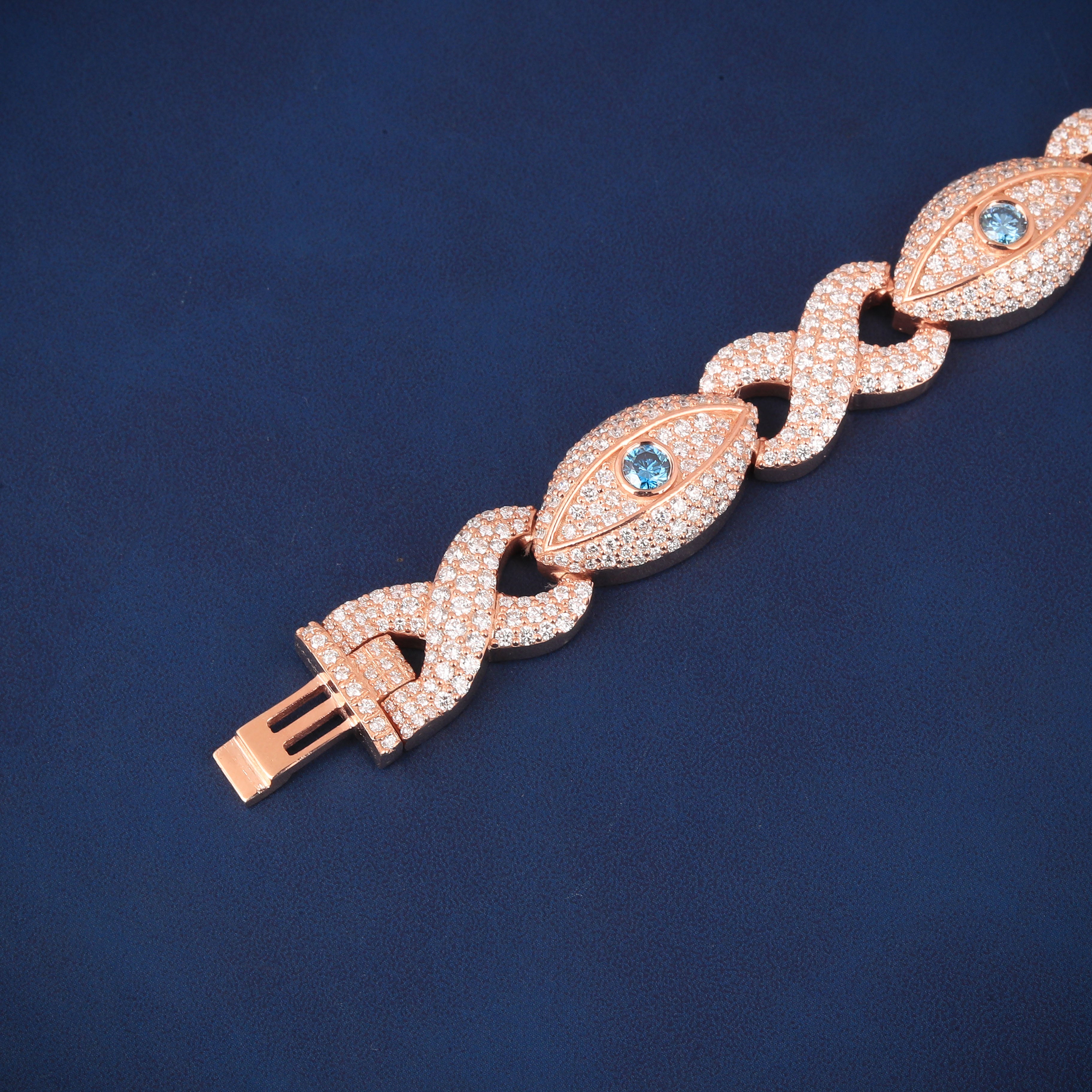 9.75 CT VVS DIAMONDS EVIL EYE BRACELET