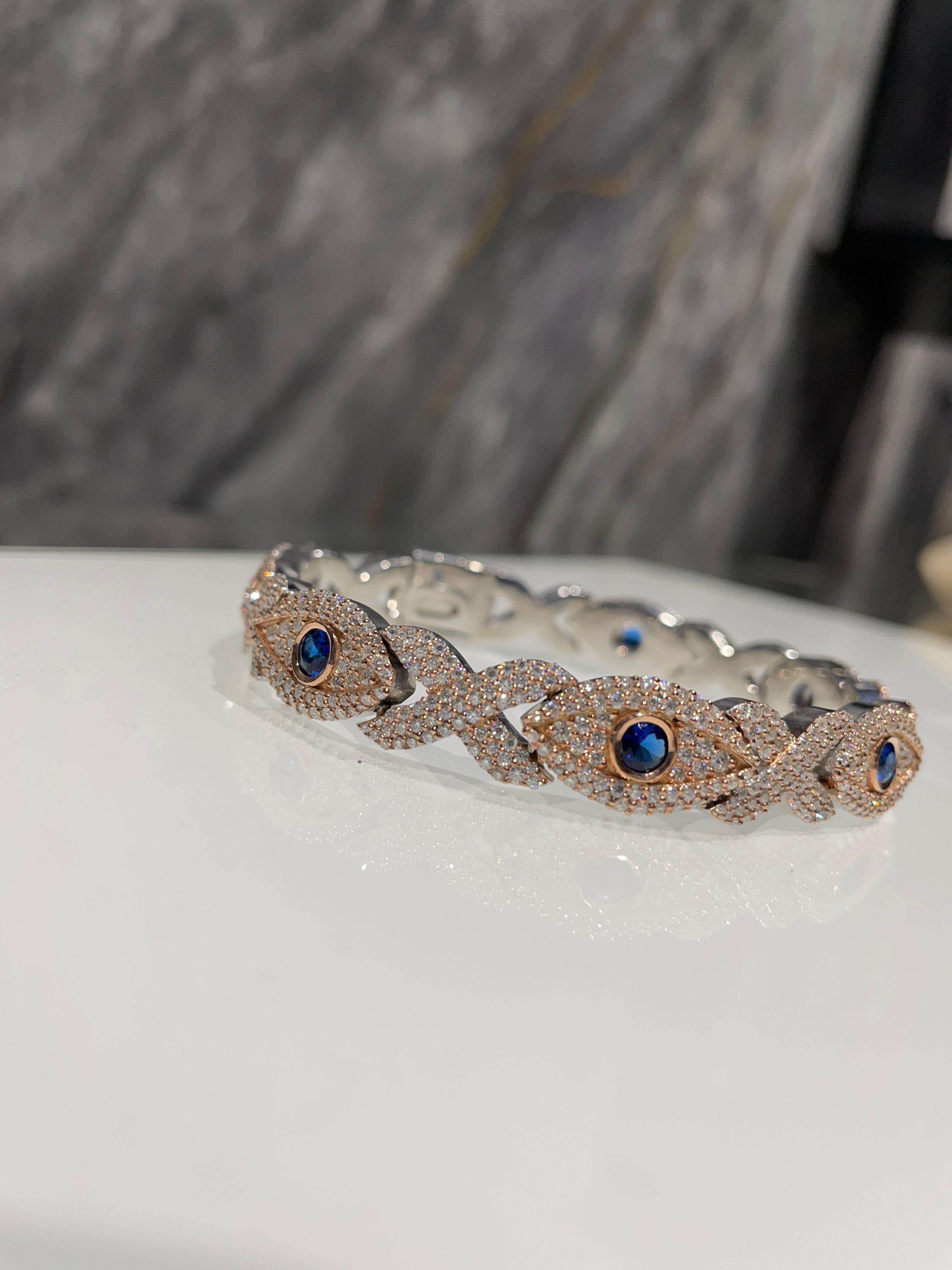 VVS DIAMONDS EVIL EYE BRACELET