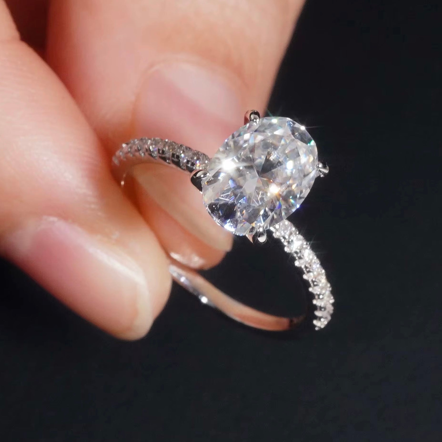 2.5ct oval cut VVS s925 ring