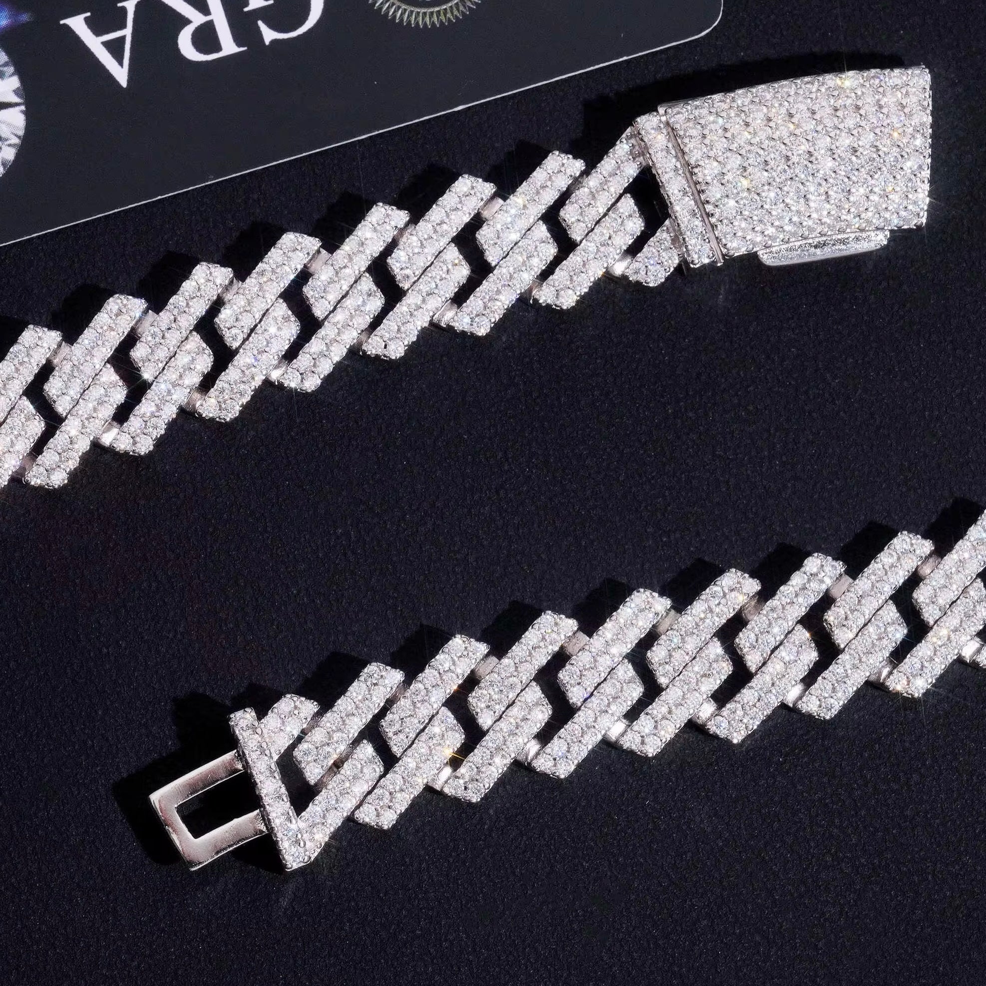 14MM 2 row Cuban Link Moissanite Chain