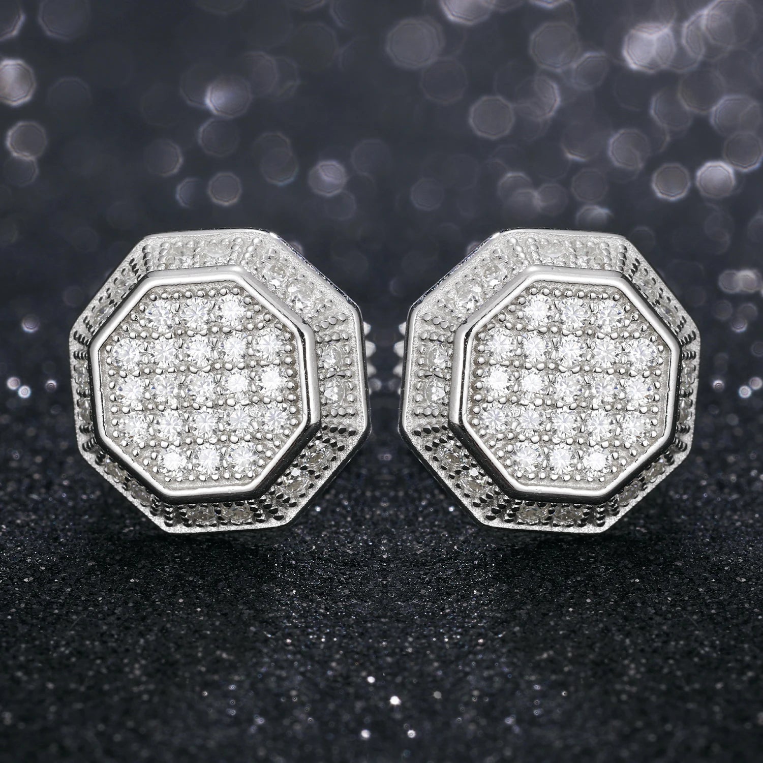 S925 Moissanite Stud Earrings