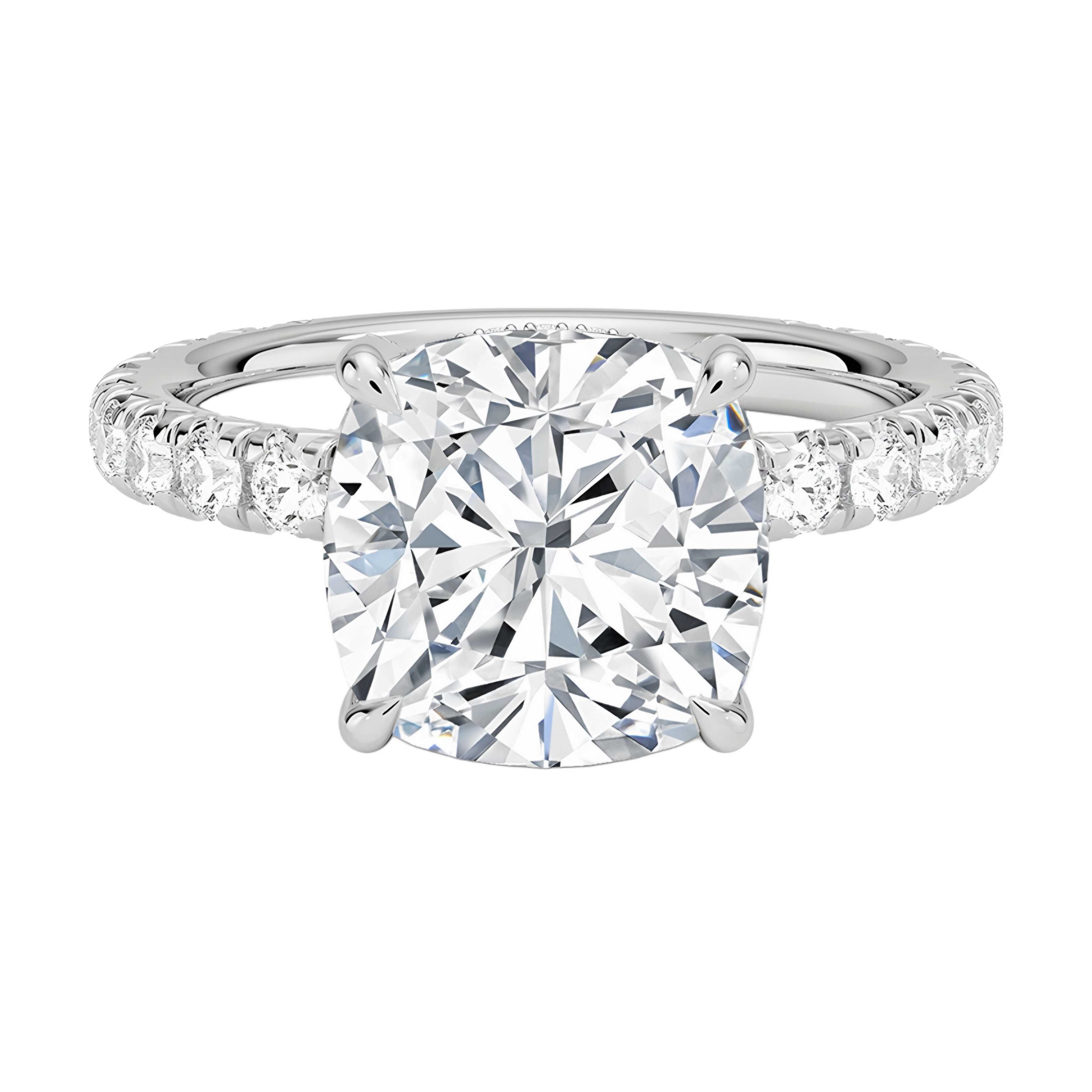 3ct cushion cut 18K gold Ring