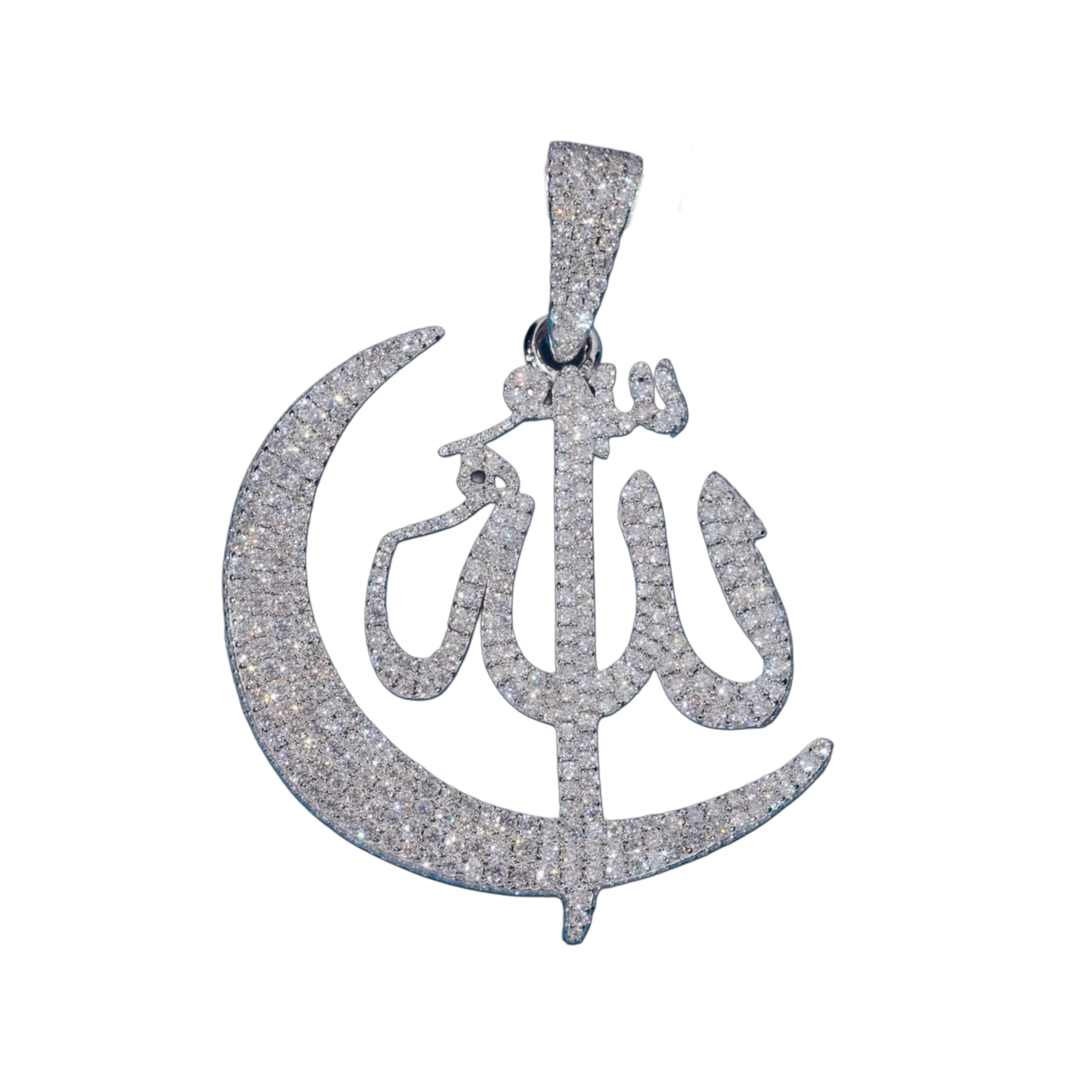 14K Gold VVS DIAMONDS Allah Pendant