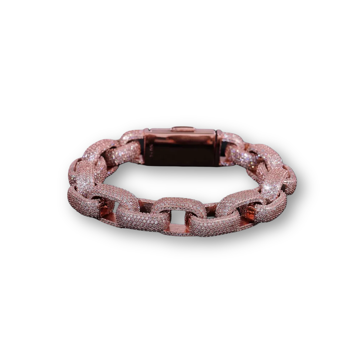 10K Rose Gold 13mm VVS Lab Diamonds bracelet