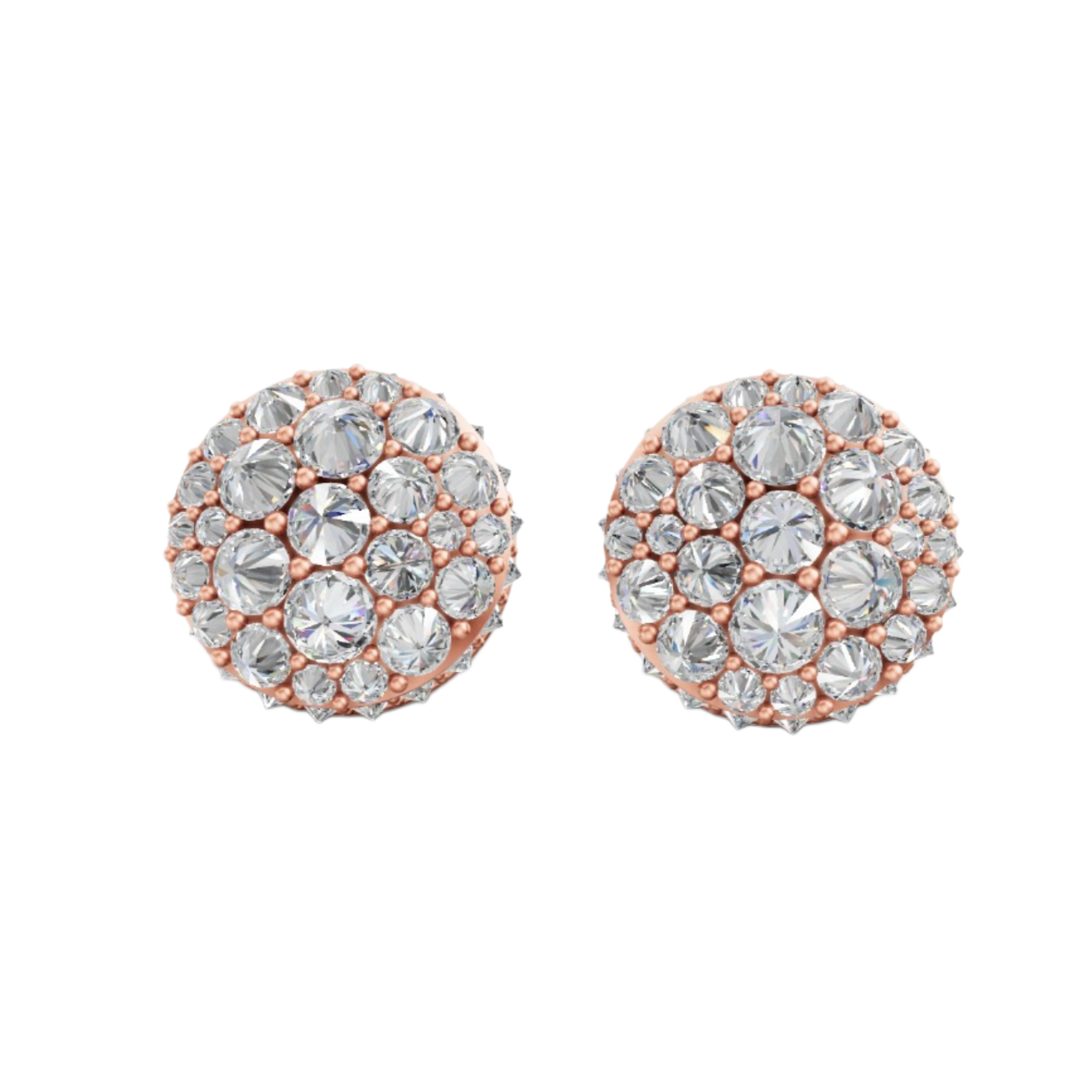 14K Gold VVS Reverse set earrings