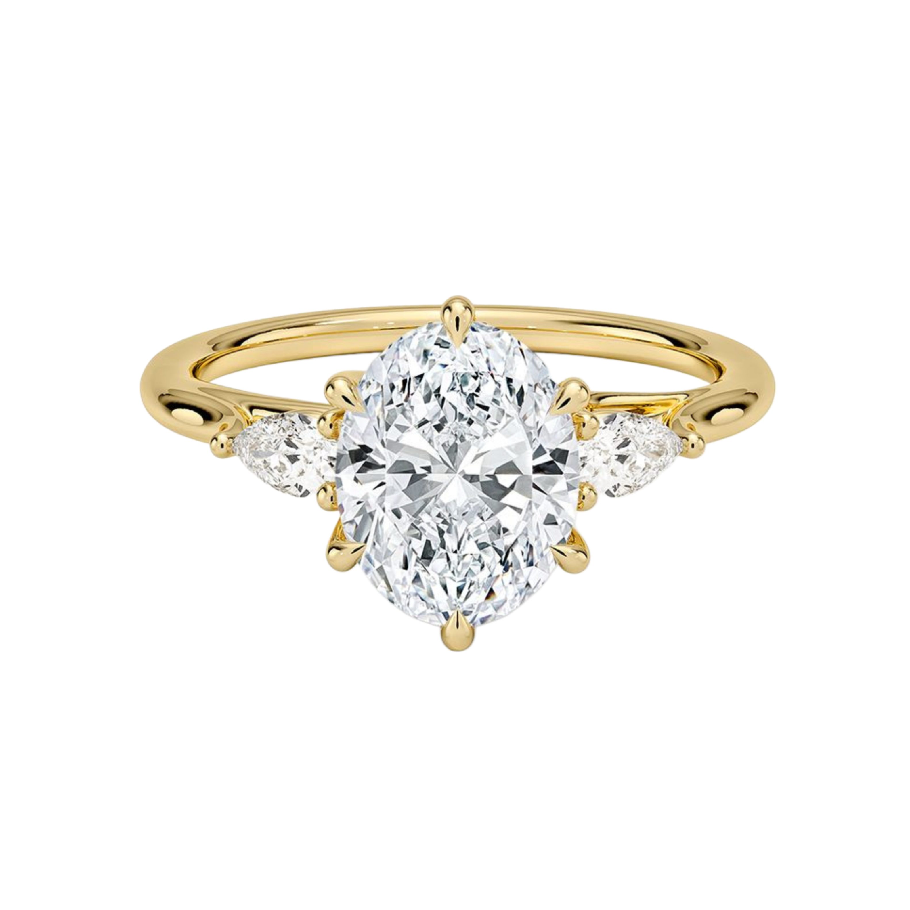 2.5 ct 18k gold Oval cut ring