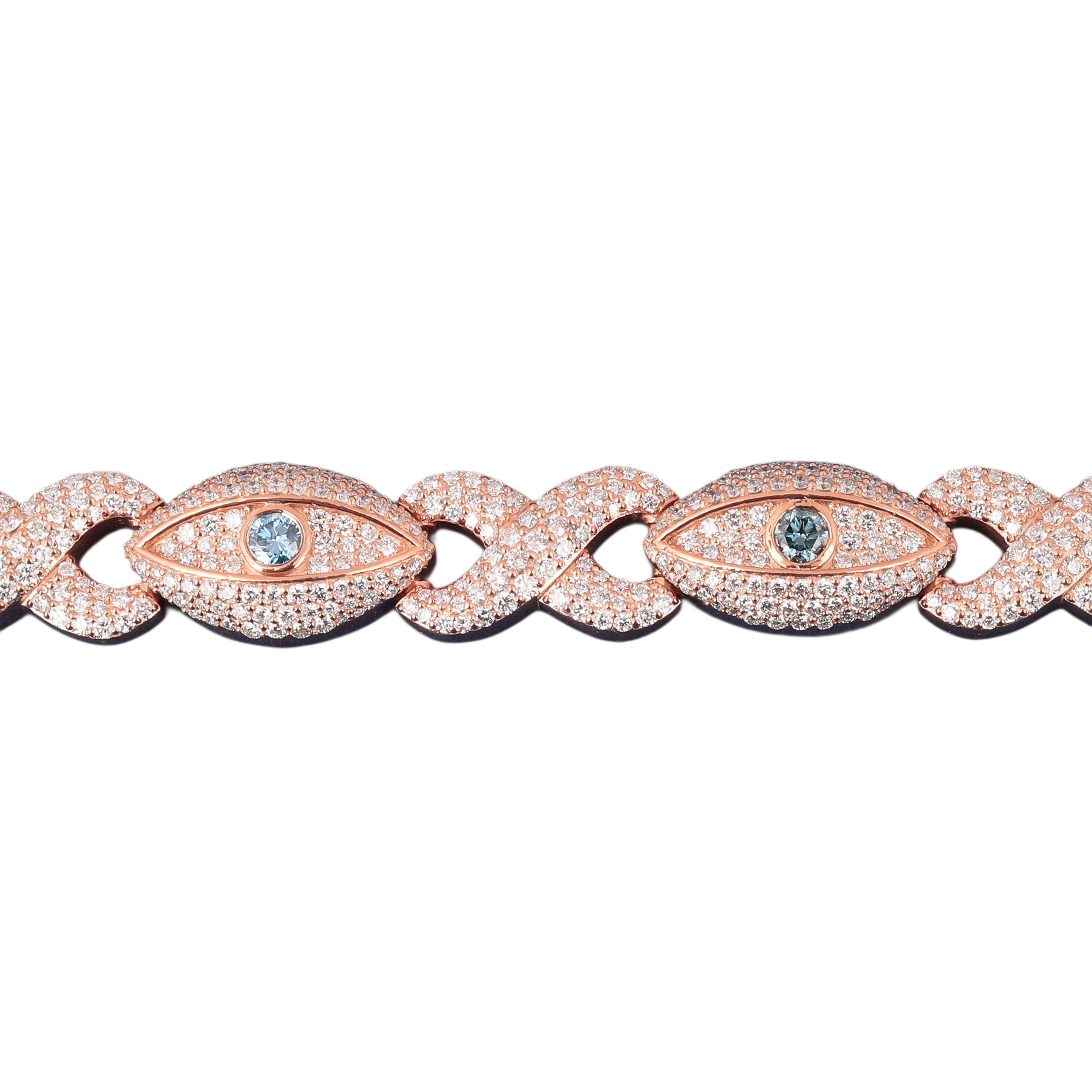 9.75 CT VVS DIAMONDS EVIL EYE BRACELET