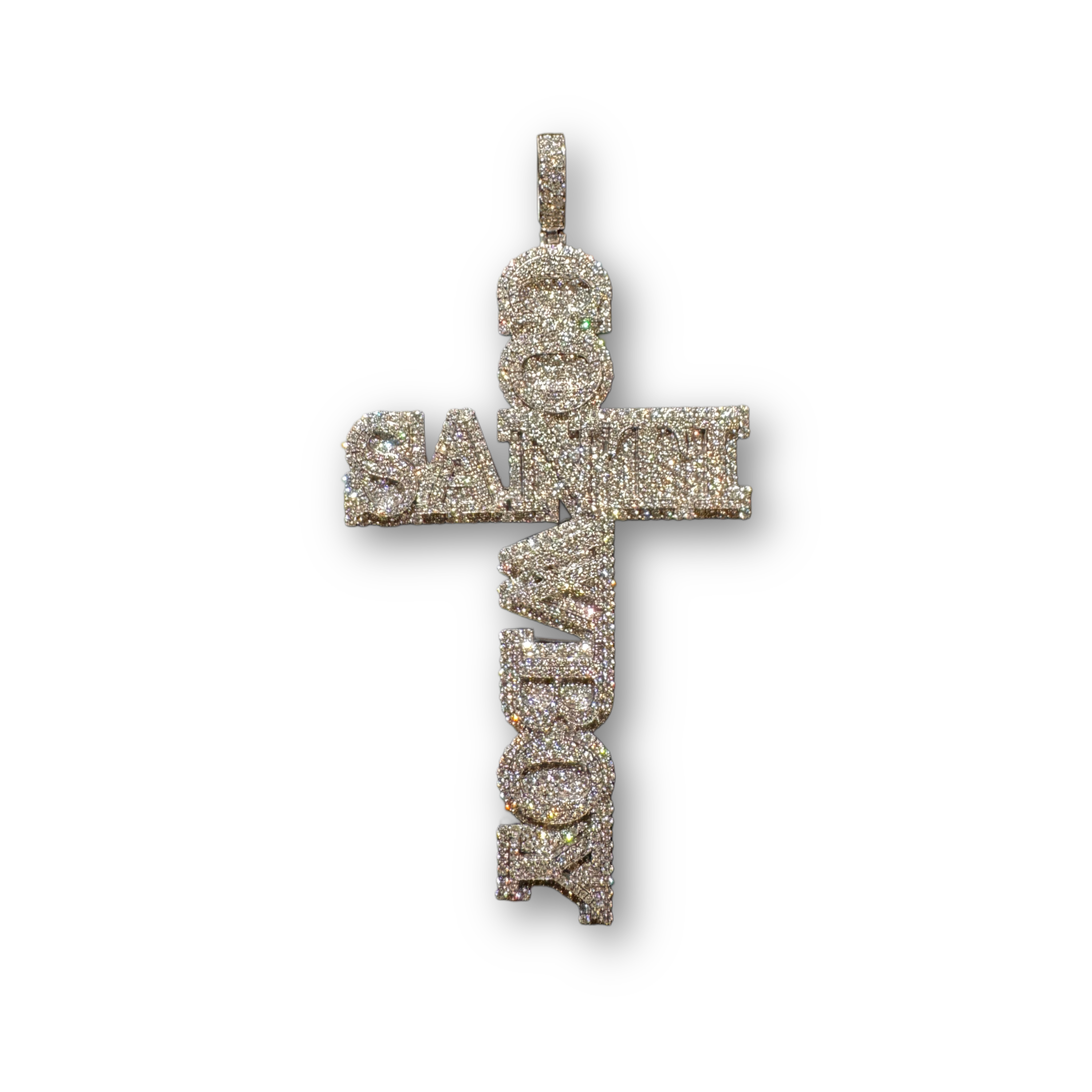 S925 VVS diamond Cross Name PENDANT