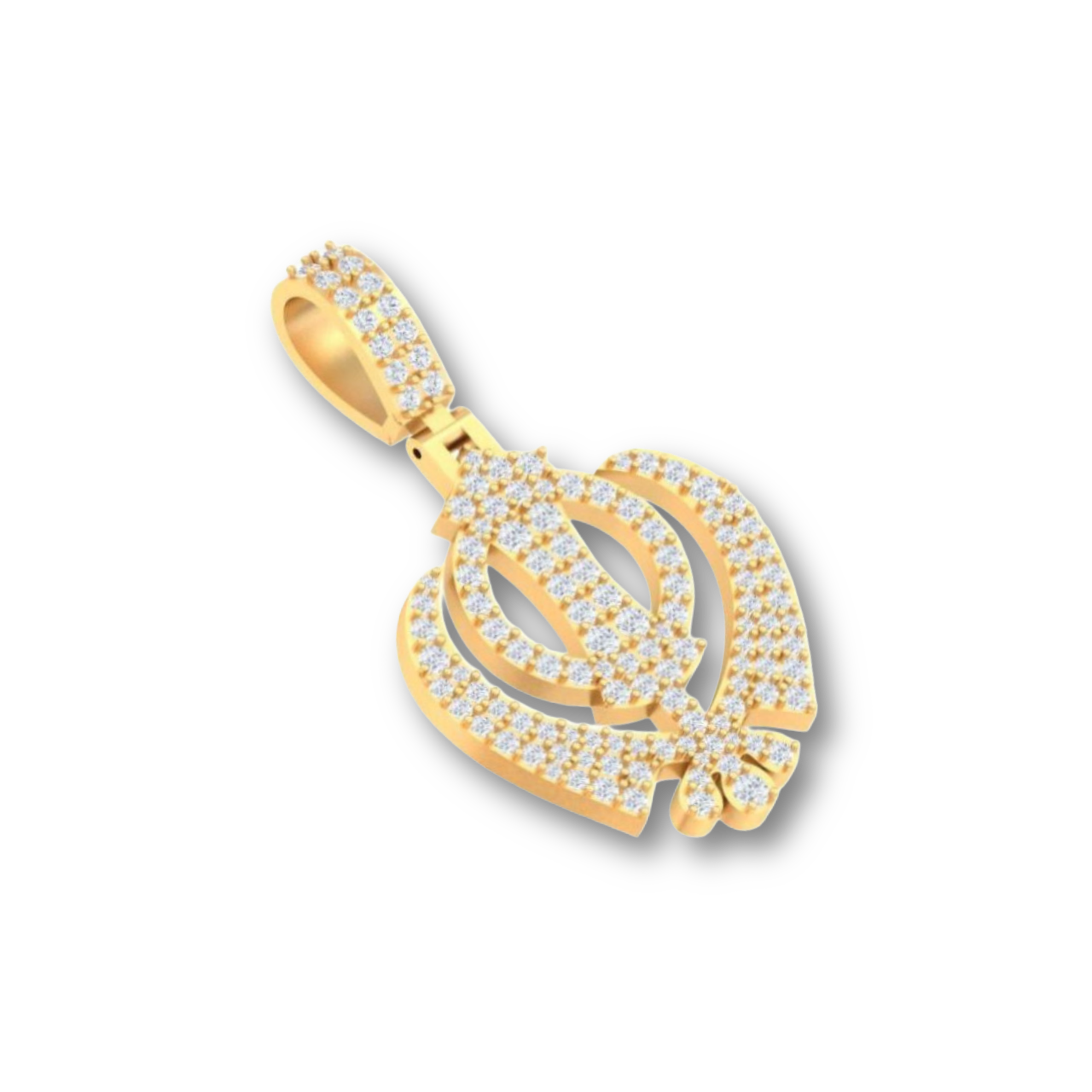 1.25ct 18k Gold Sikh Khanda
