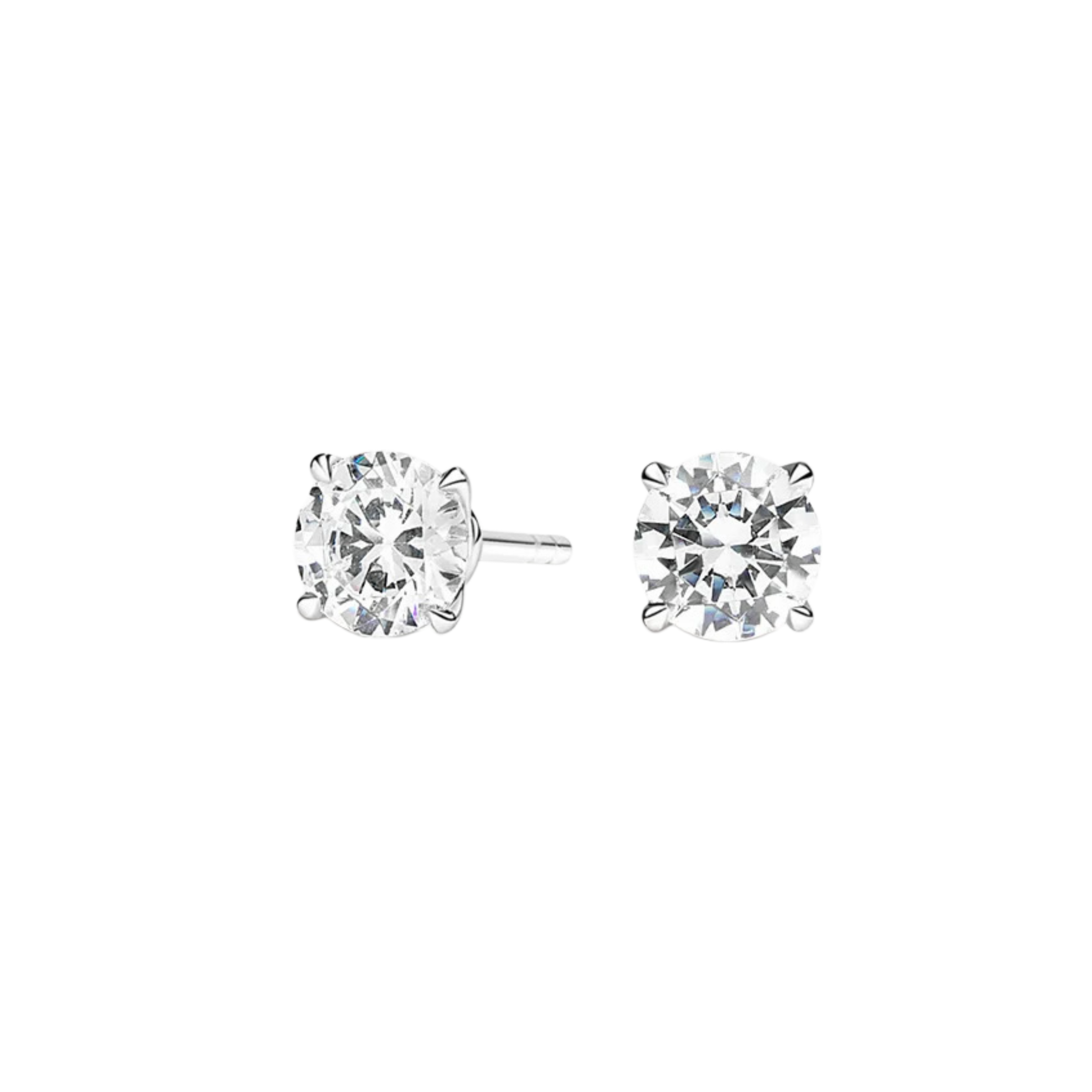 1 carat round cut earrings
