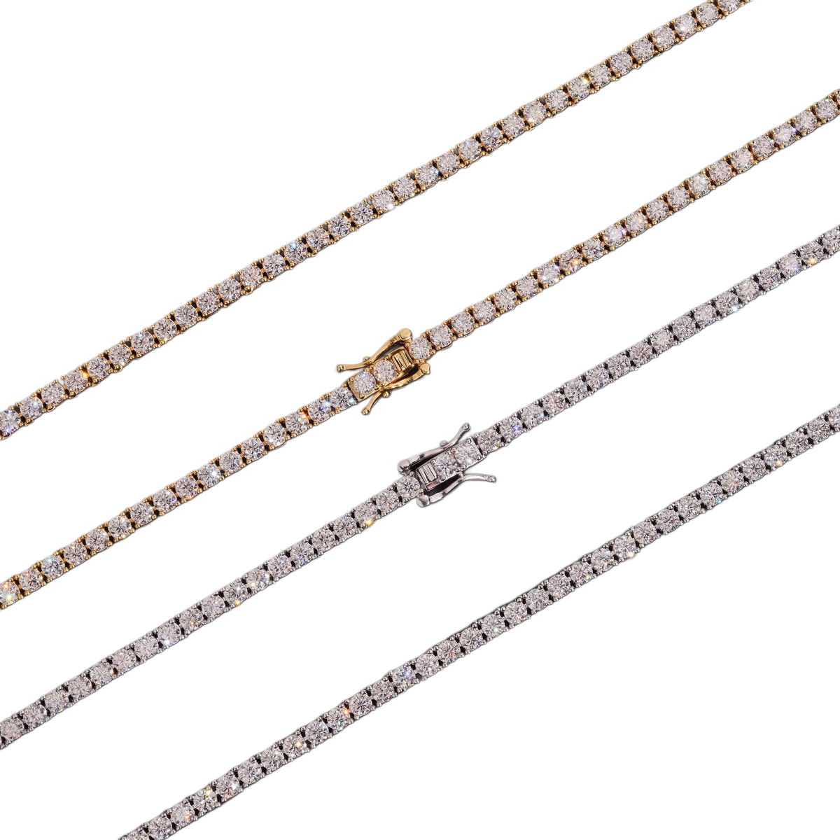 3mm Flawless D Color Tennis Chain