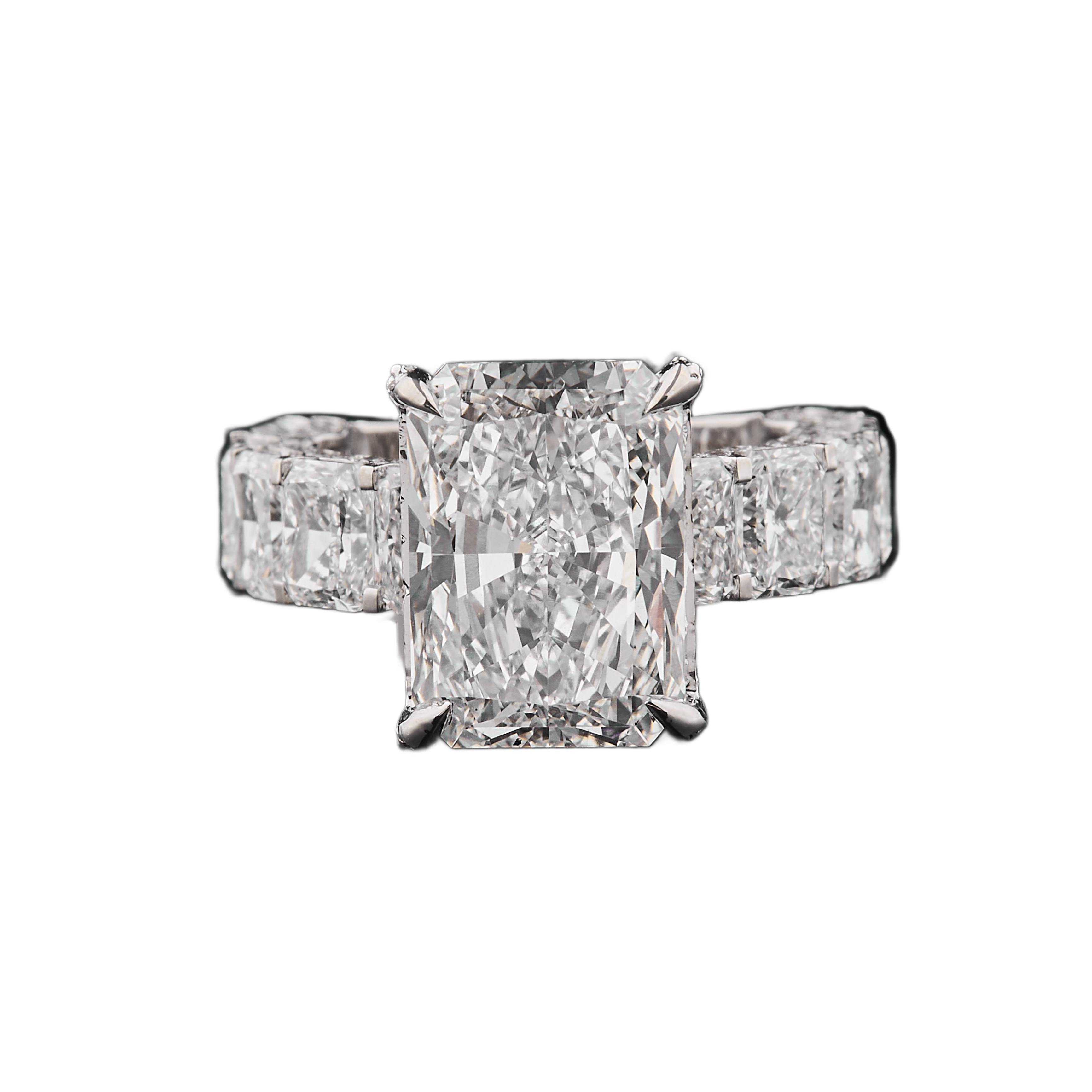 6.50ct Radiant cut 14K Gold ring