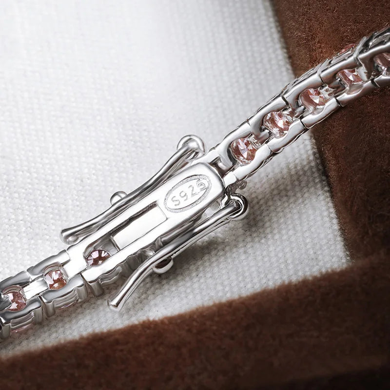 Pink VVS1 S925 Tennis Bracelet