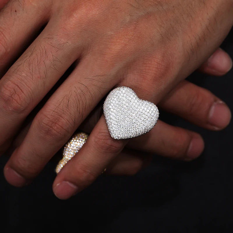 S925 VVS1 Heart  Ring