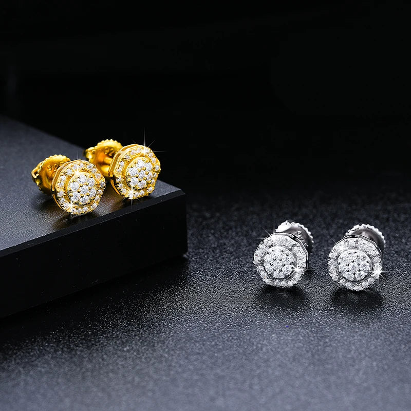 S925 Moissanite Stud Earrings