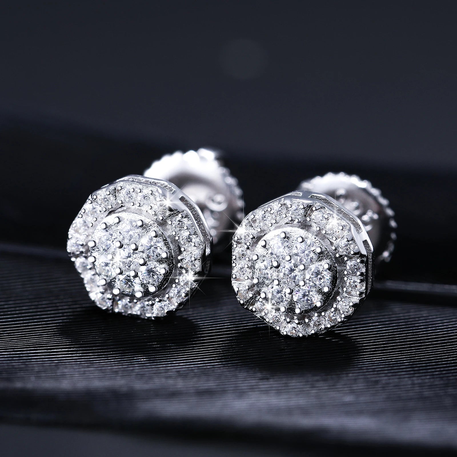 S925 Moissanite Stud Earrings