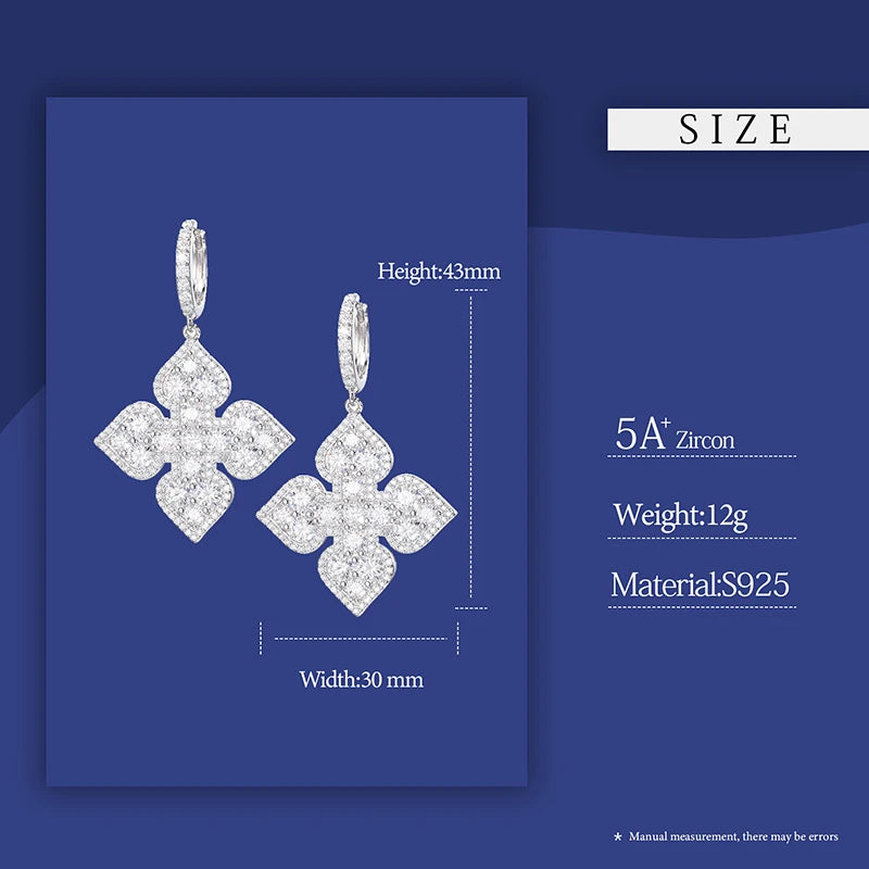 S925 Moissanite Ace Unisex Earrings