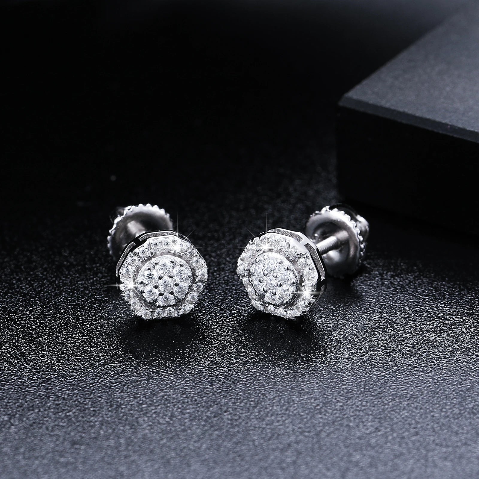 S925 Moissanite Stud Earrings