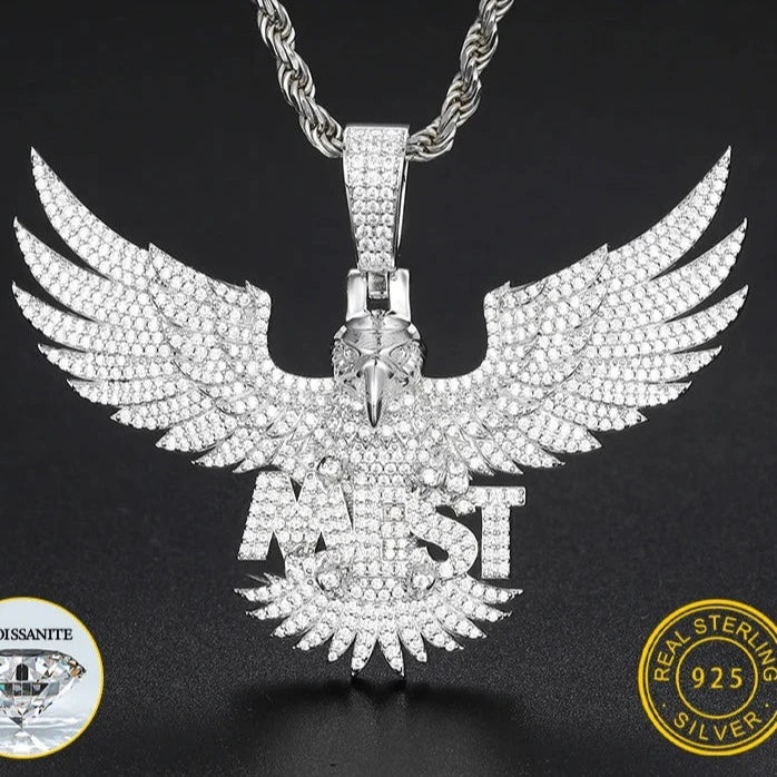 Eagle Custom Letter Pendant S925 Moissanite