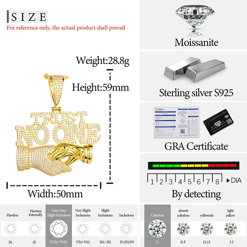 Trust No One S925 Moissanite Pendant